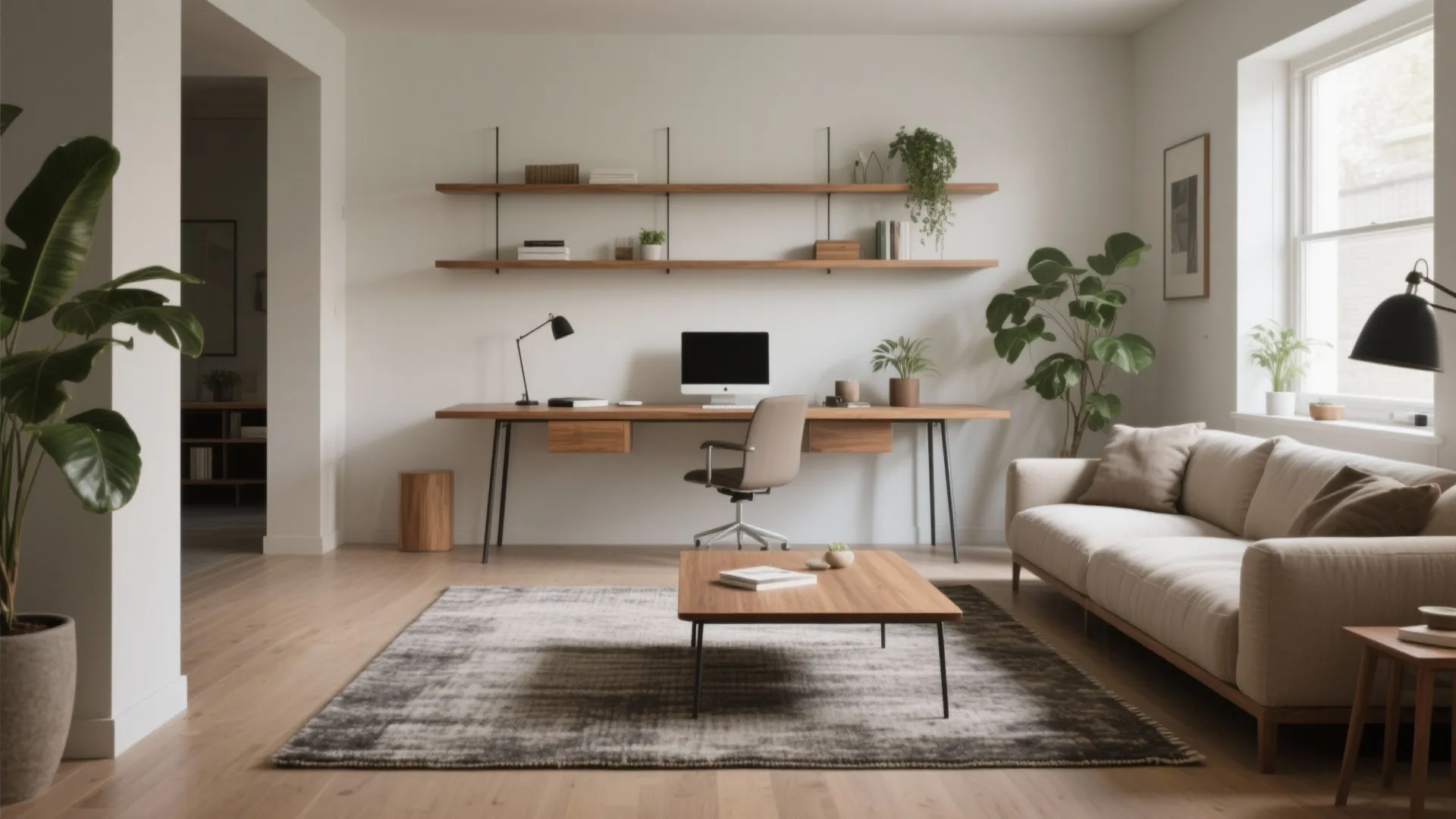 1. Define zones with rugs and furniture