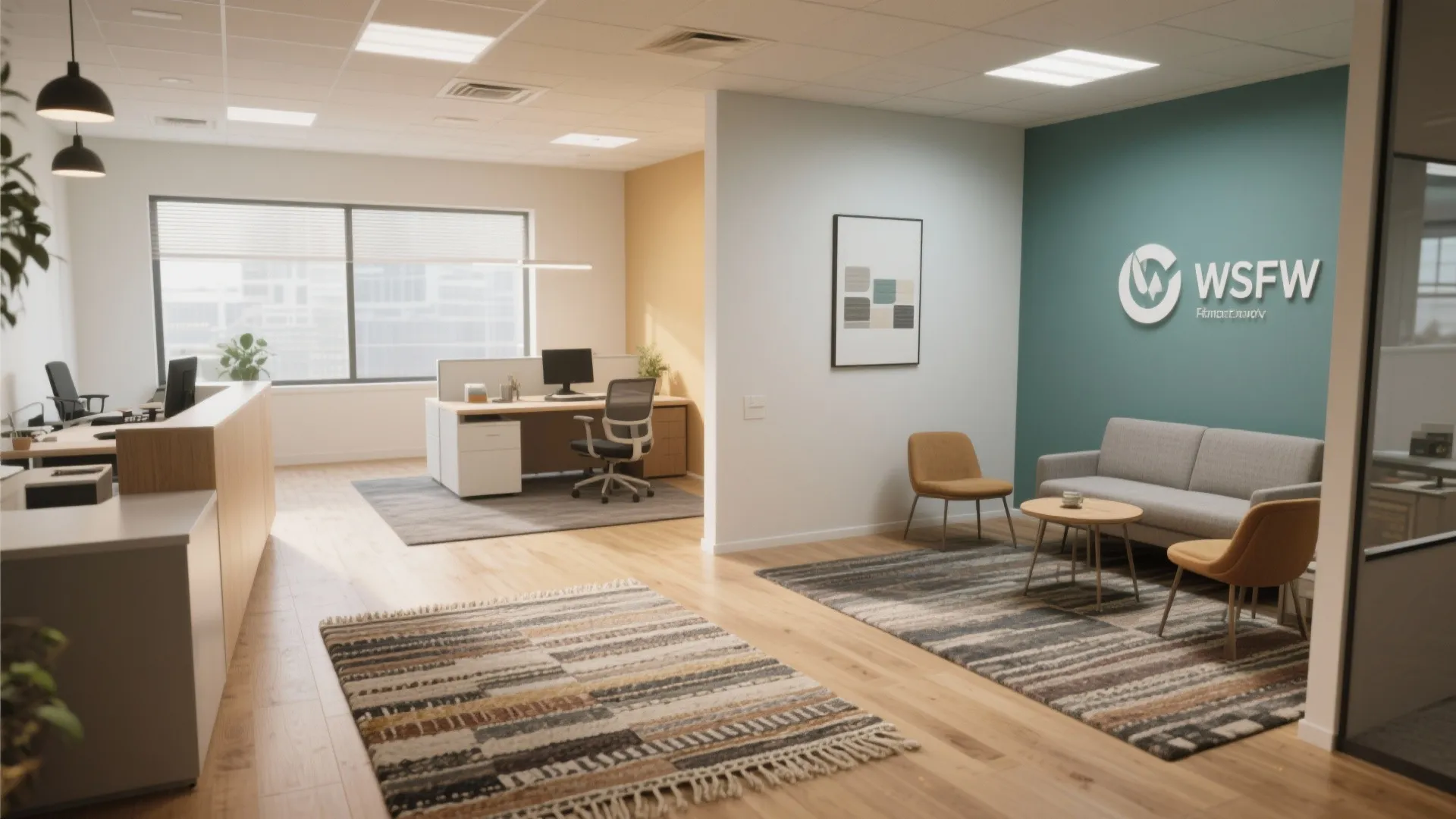 2. Create zones with color and rugs