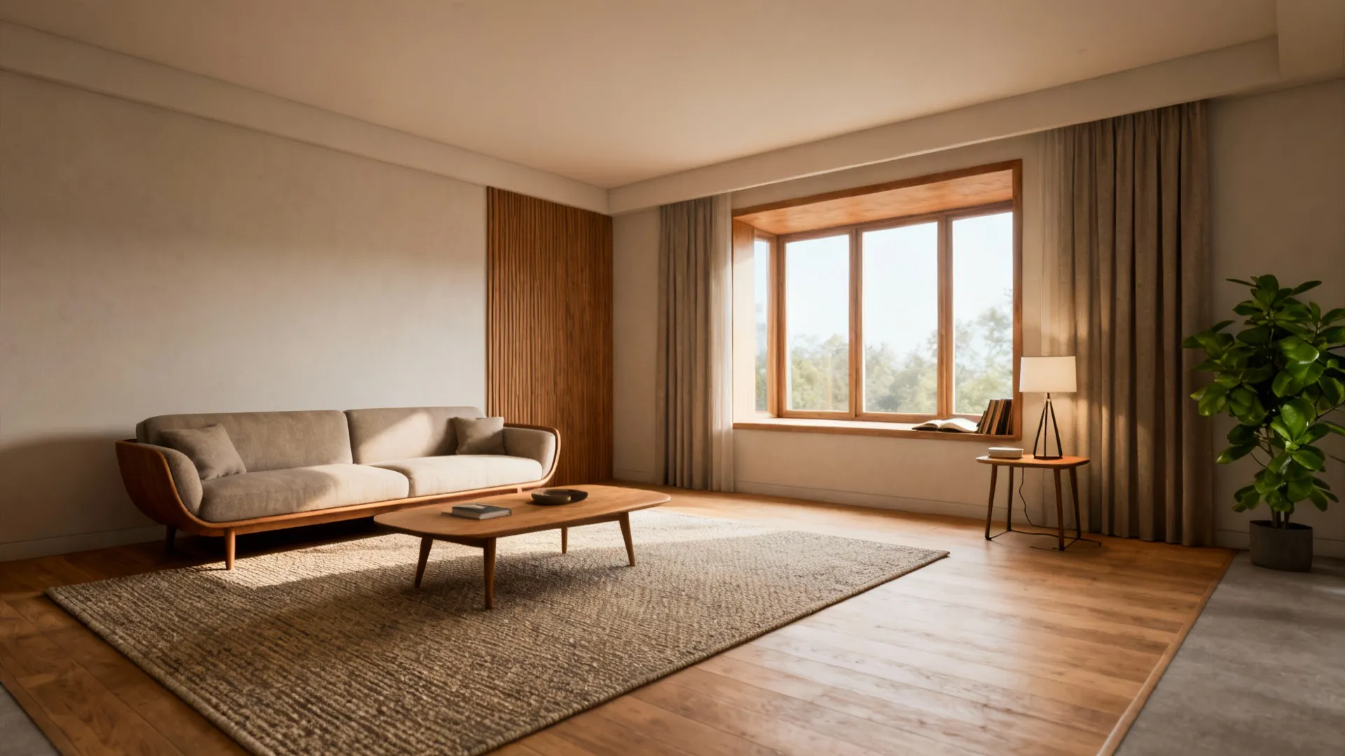 1. Define zones with rugs and furniture