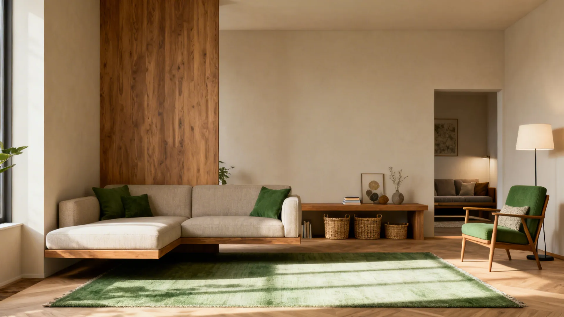 1. Define zones with furniture, not walls