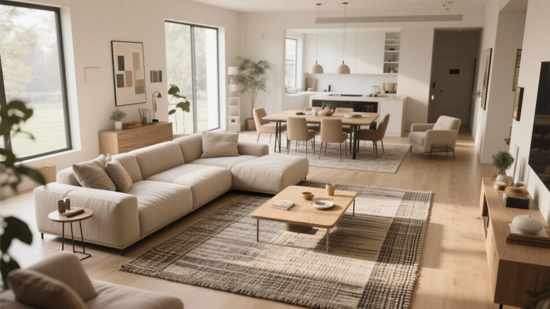 1. Define zones with rugs