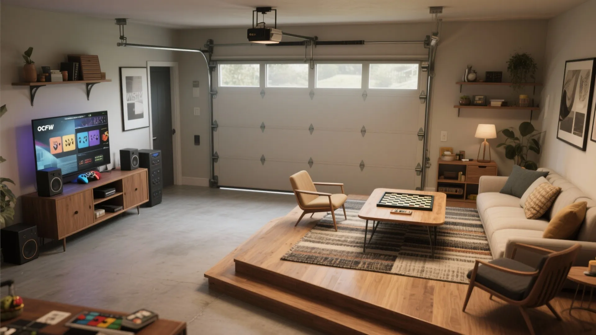 1. Define zones with furniture and rugs