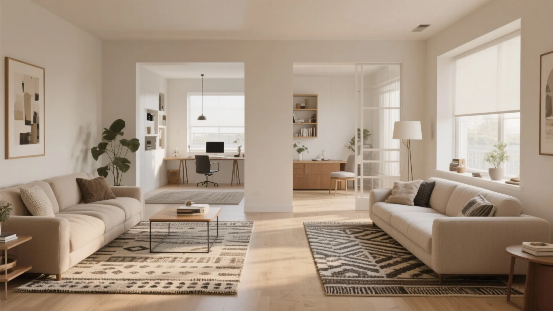 2. Zoning with Area Rugs