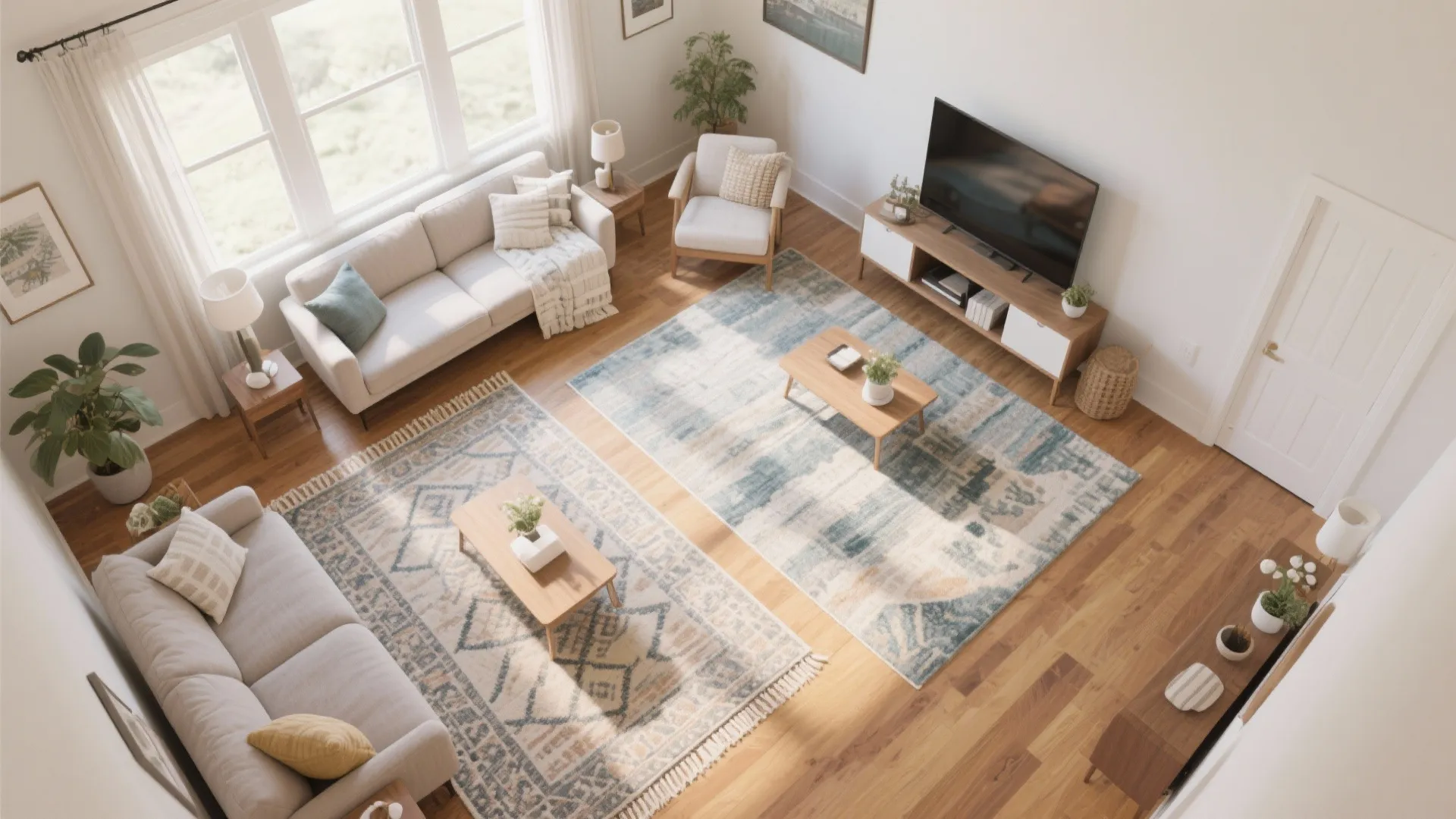 3. Zoning with Area Rugs