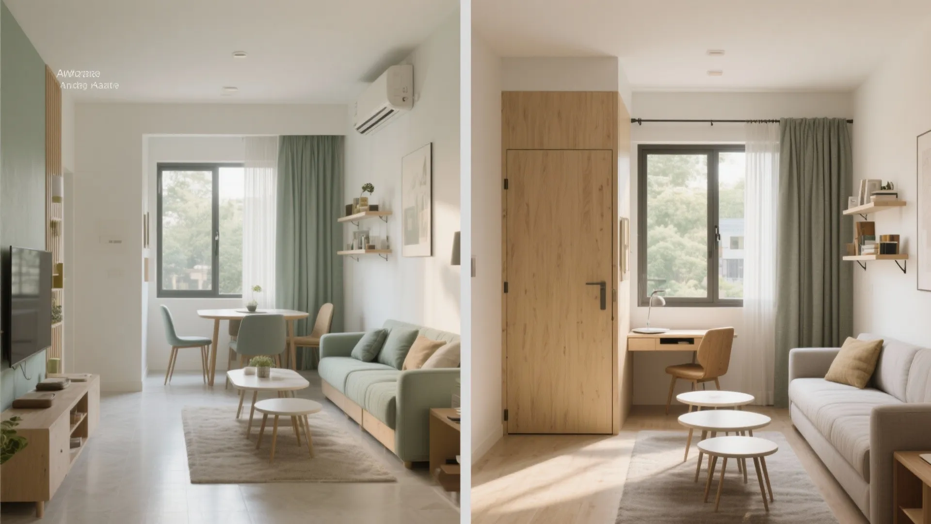 Smart zoning and multipurpose furniture to make 2 BHK live large