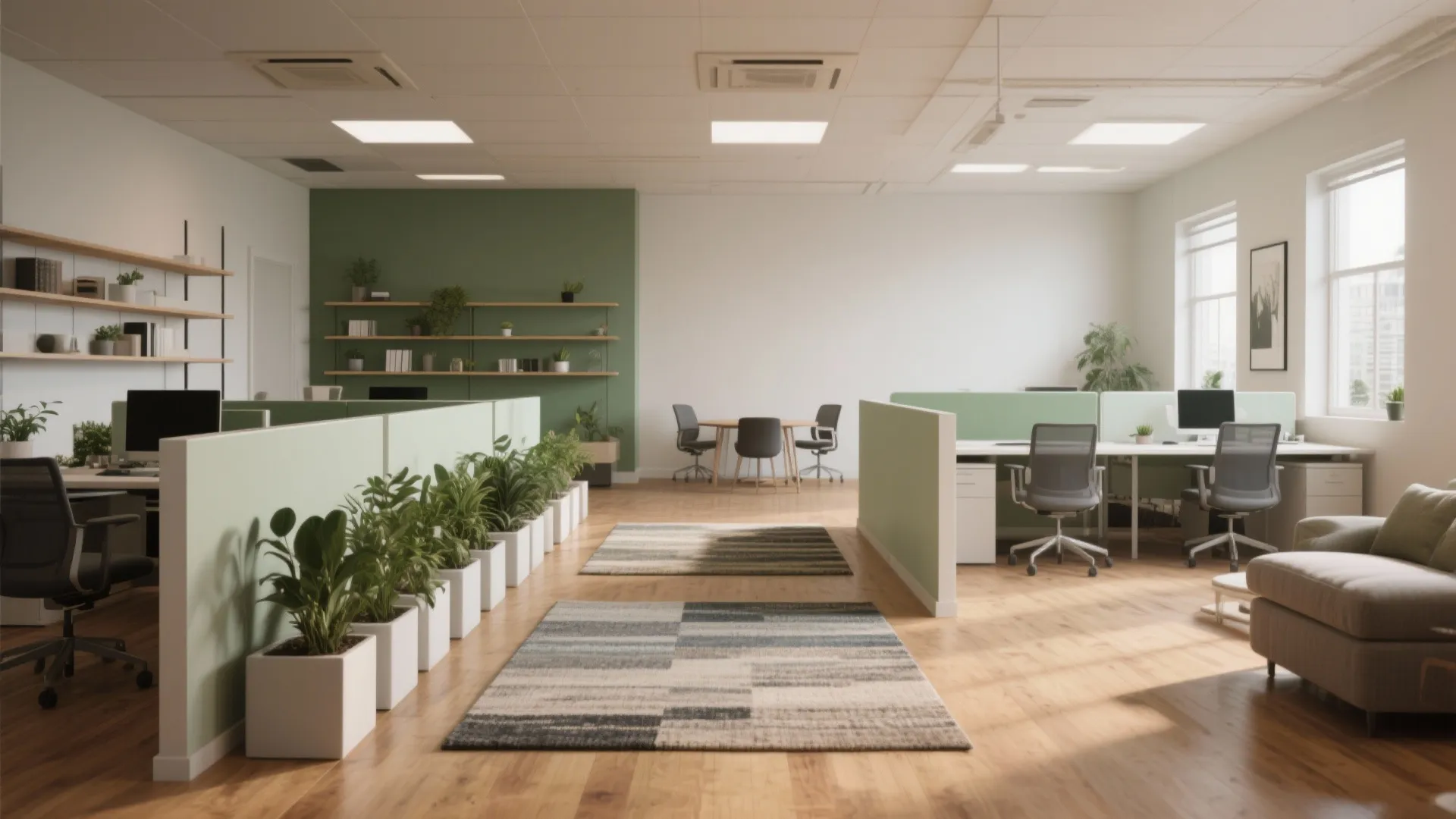 1. Zoning with subtle dividers