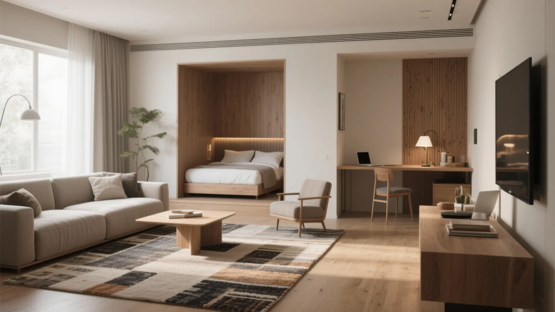 1. Zoning with furniture instead of walls