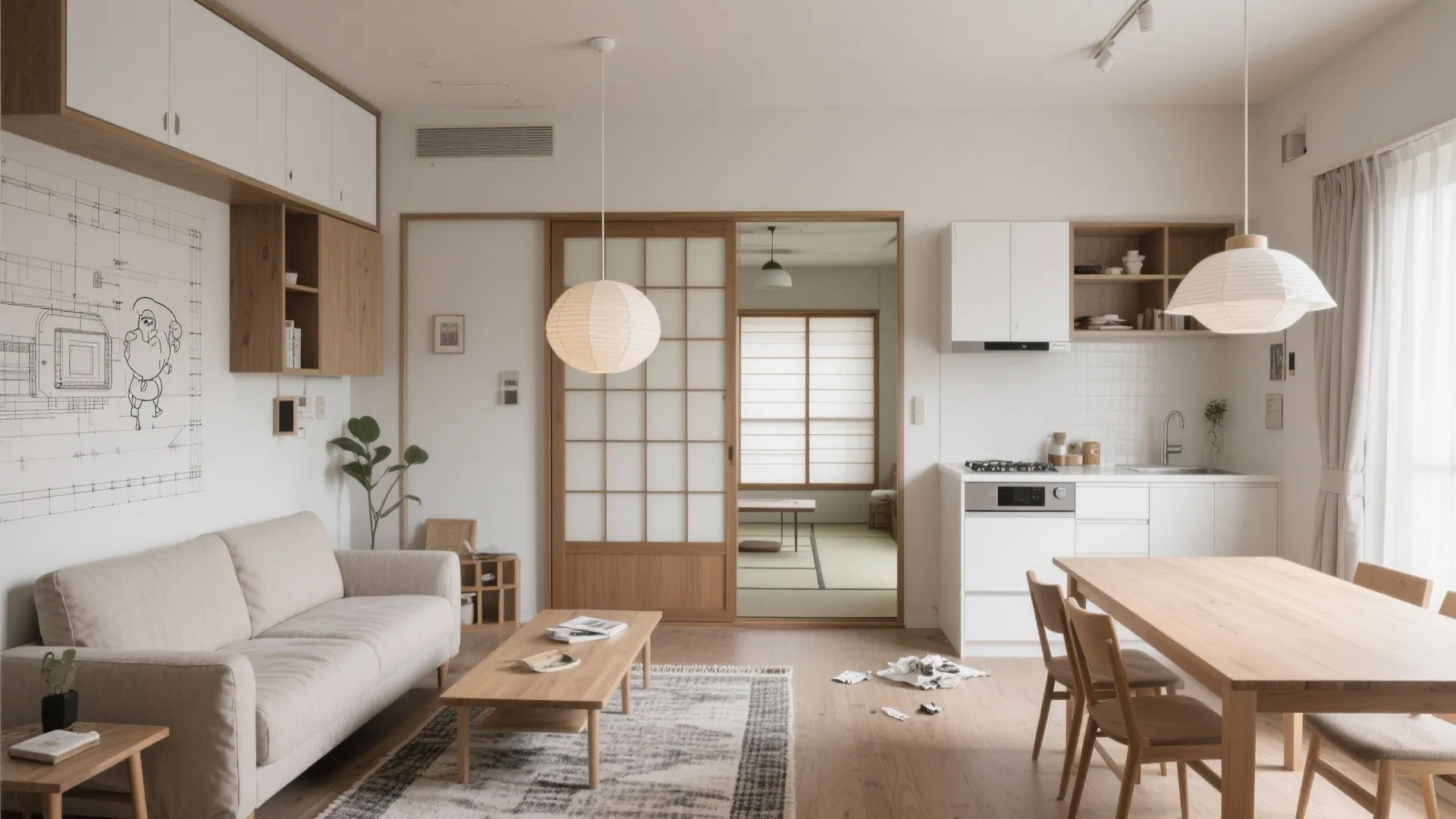 英語での設備・ゾーニングの言い回し（日式風格を崩さない）