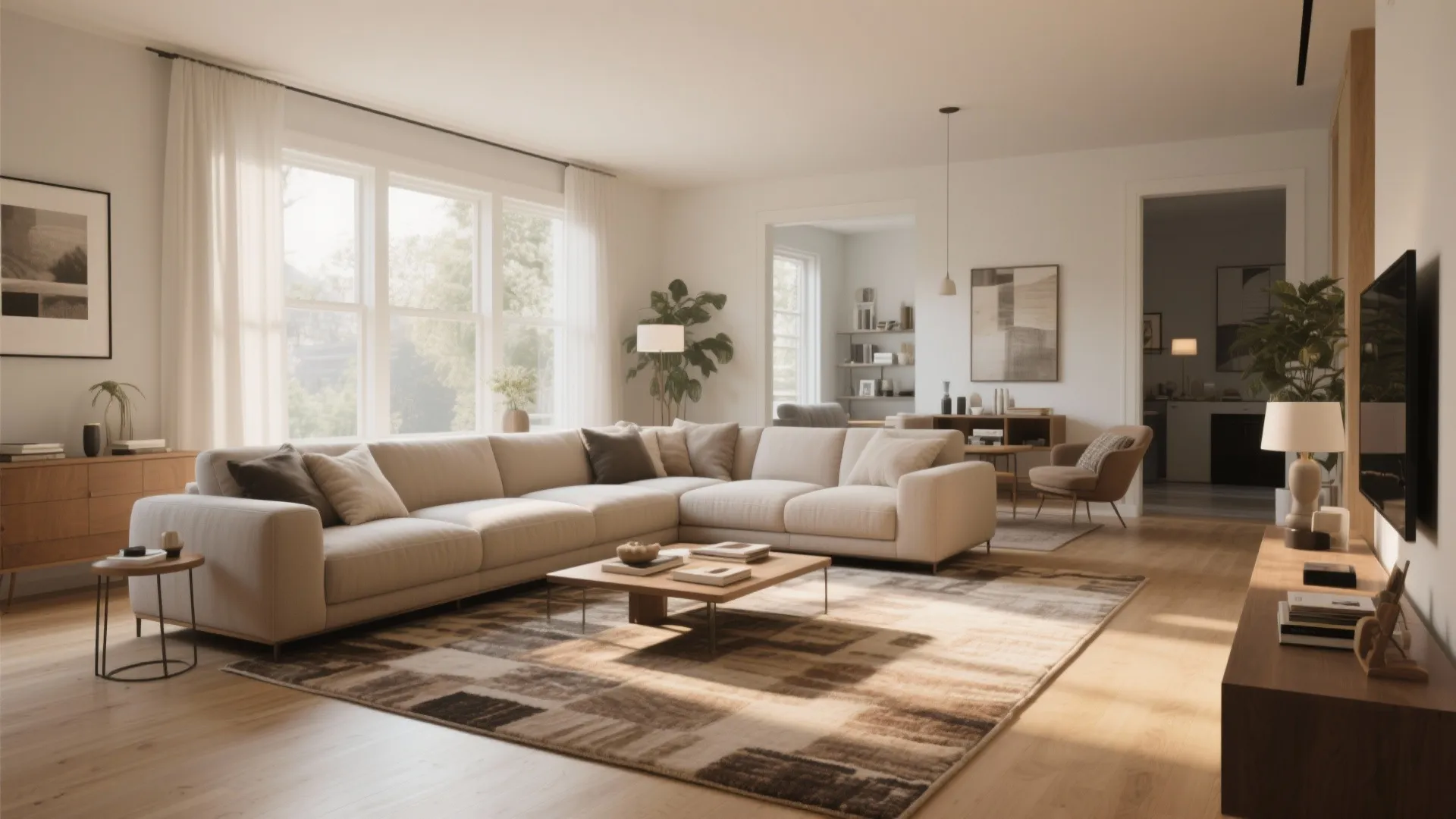 1. Bold Zoning with Furniture Placement