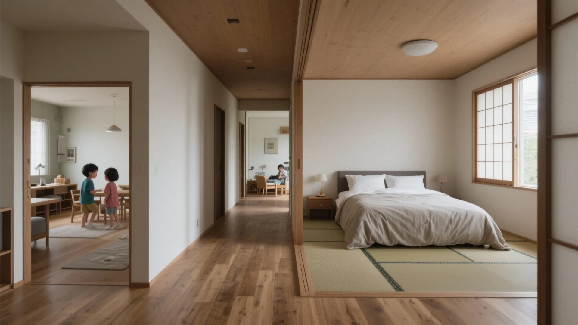 Tips 3: 主寝室は静の領域、子ども部屋は動の領域に分ける（日式風格と動線計画）