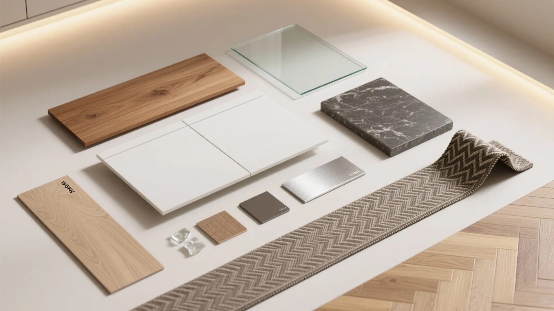 Zoning with lighting, flooring, and soft edges