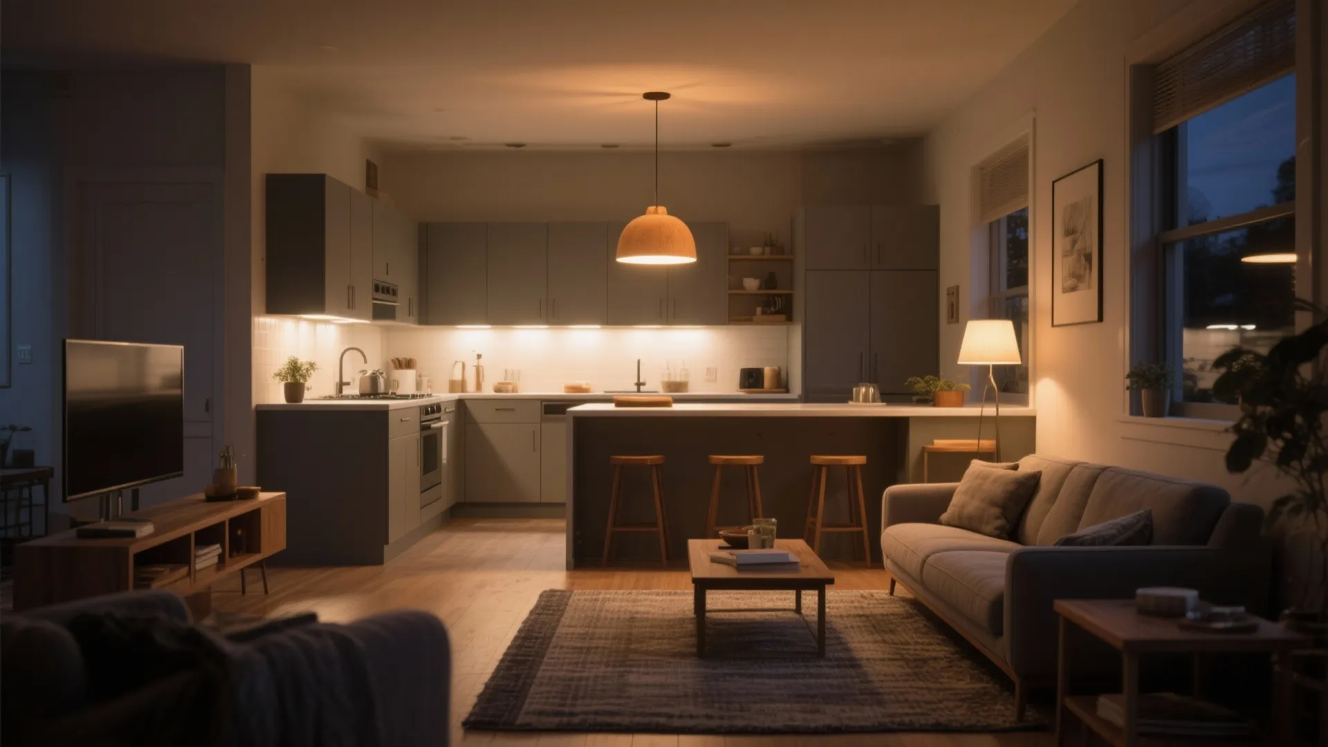 Zoning with light, color, and soft boundaries