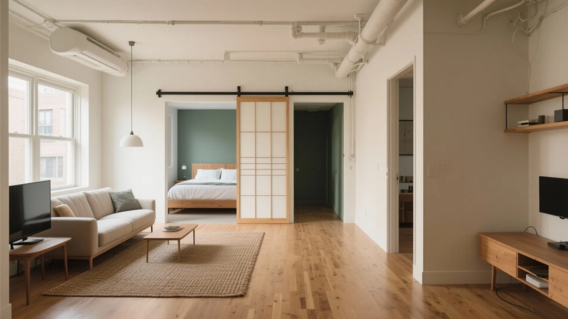 Idea 1: Day–Night Zoning With Rugs and Sliding Panels