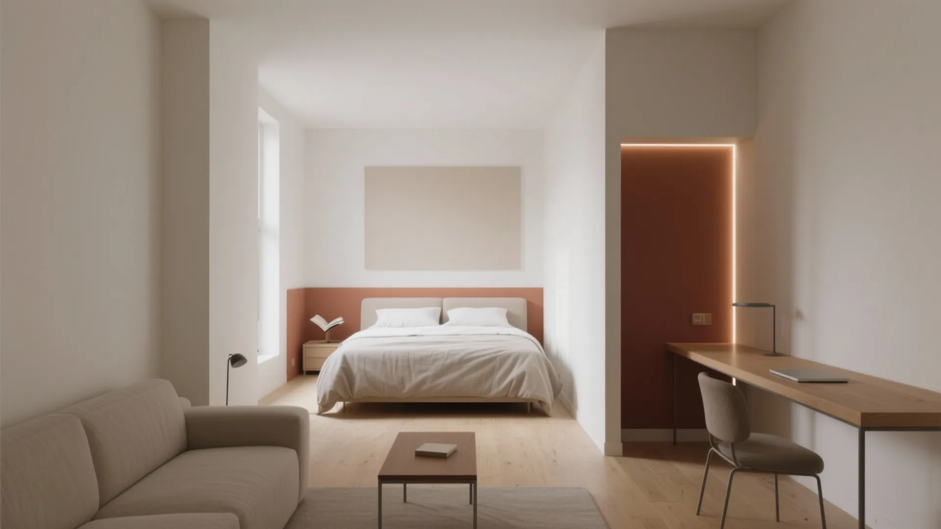 Idea 2: Use colour zoning instead of adding more furniture