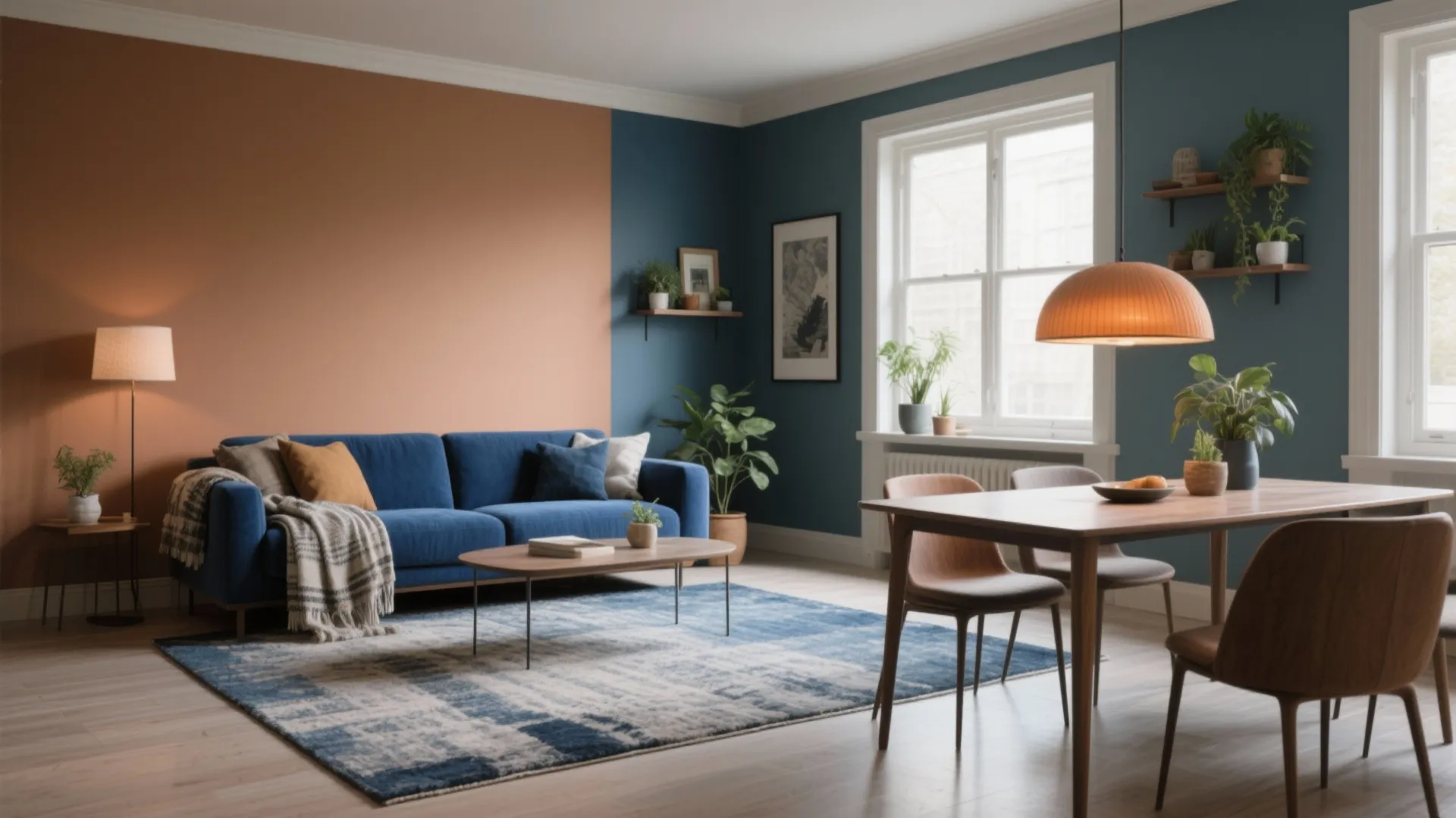 1. Zoning with Rugs, Lighting and Color