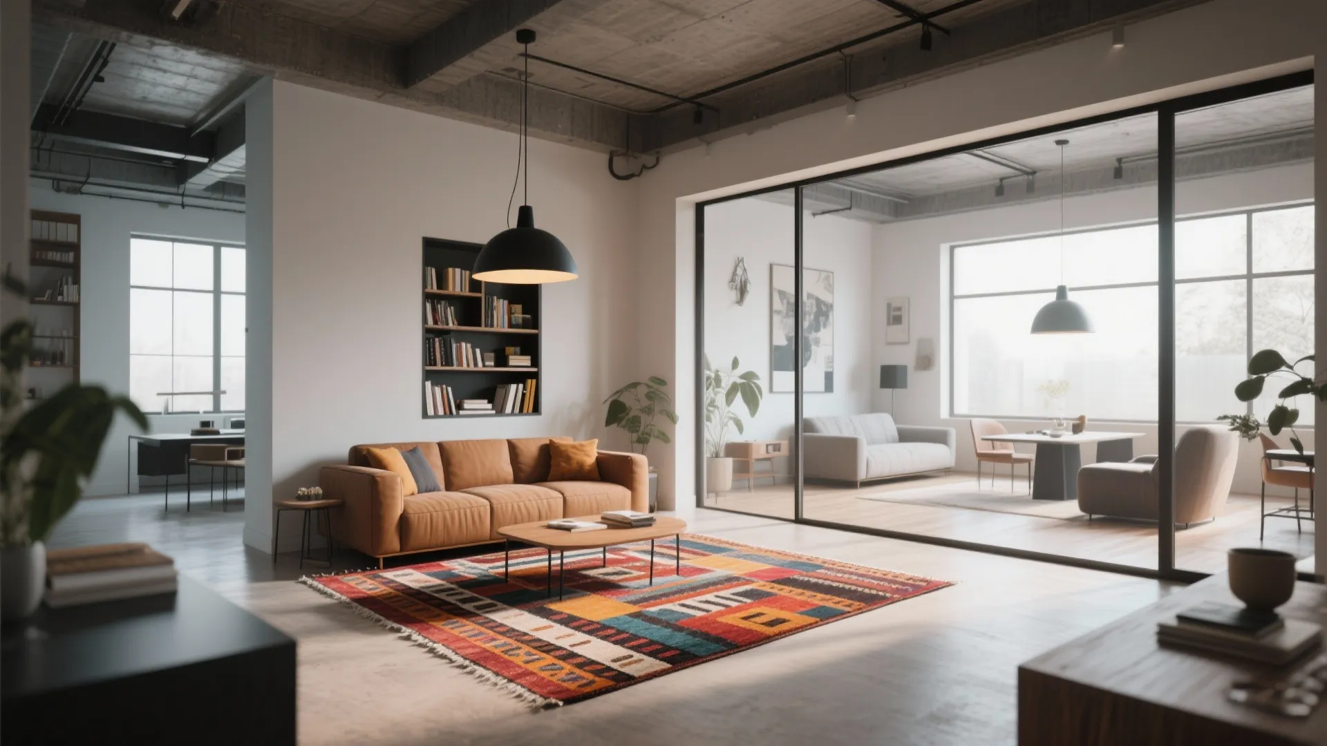8. Zoning with Rugs and Lighting