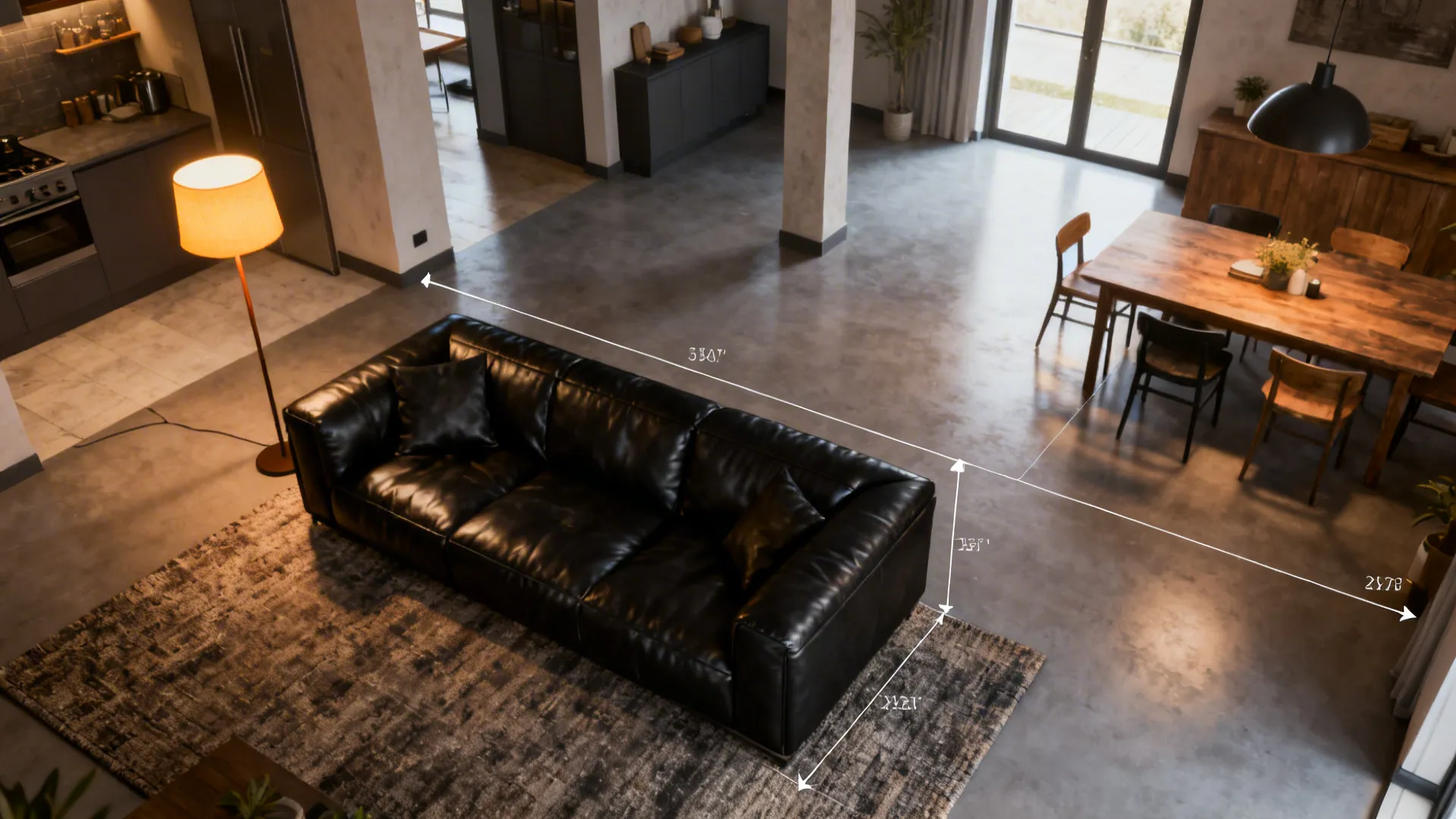 5. Zoning with rugs and lighting in open plans