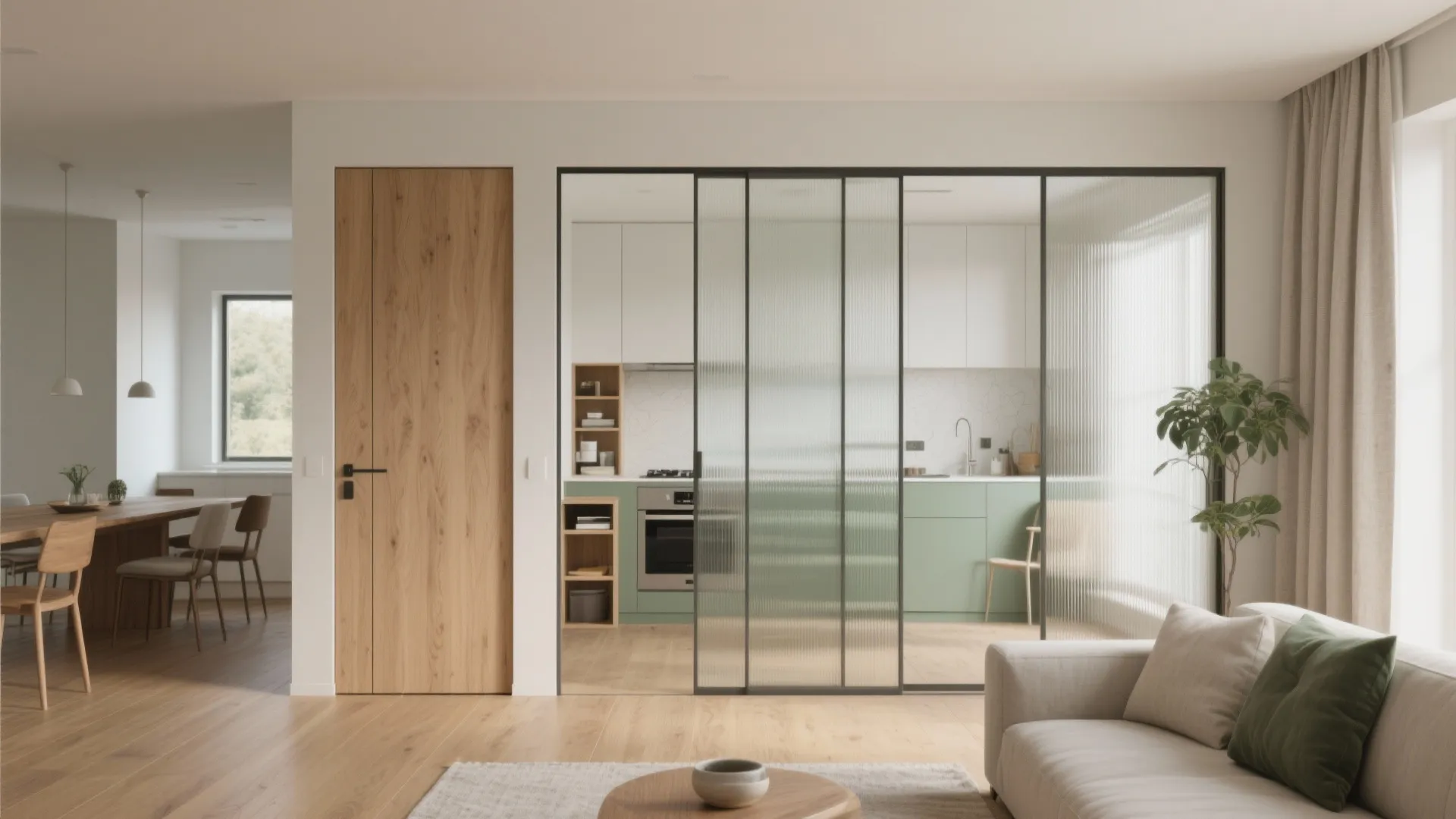 Smart zoning with sliding partitions