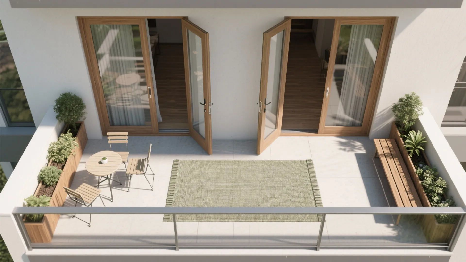 Flow-First Zoning for Double-Door Balconies