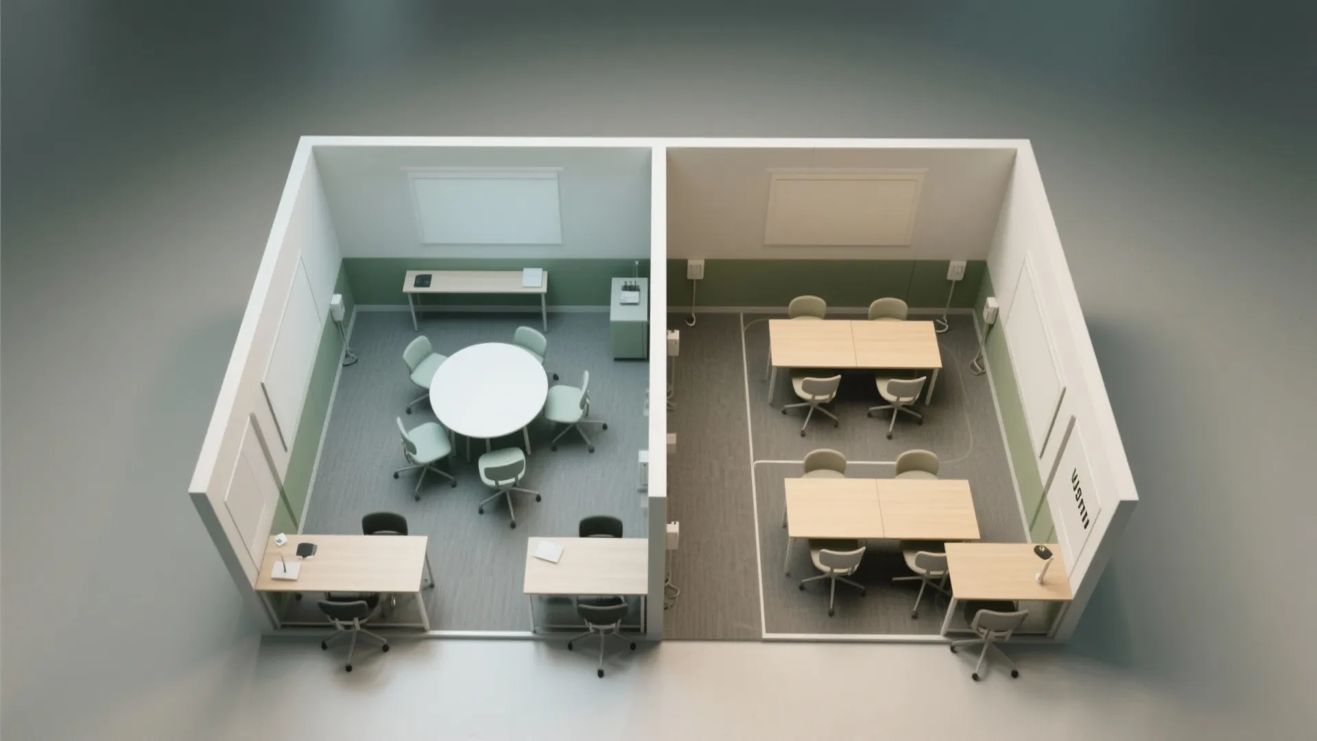 Zoned layouts and collaborative pods