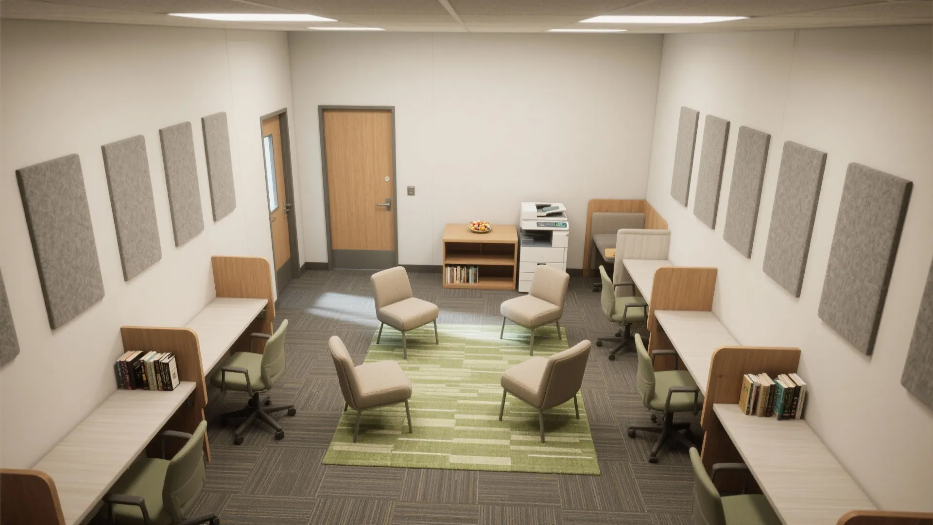 Quiet-first zoning with acoustic layers