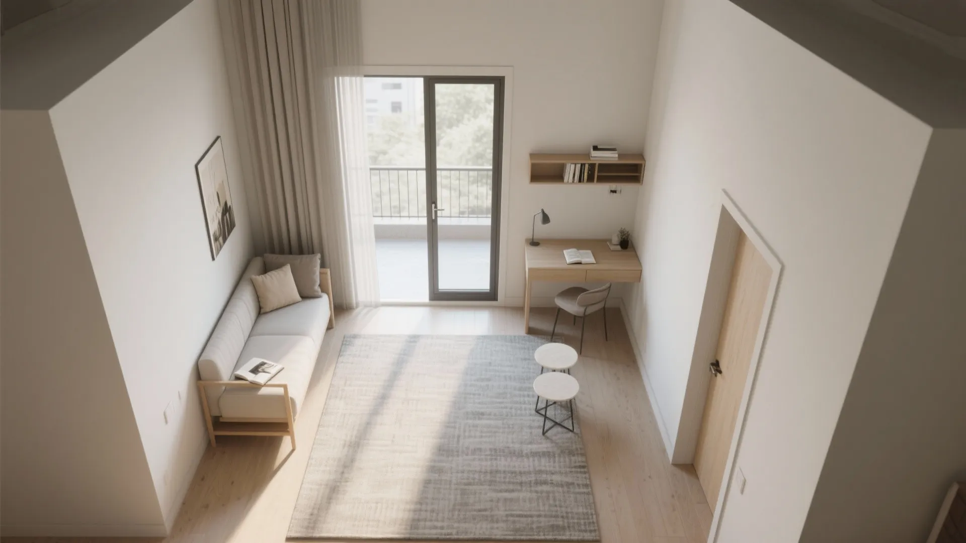 Zoning the 10 x 10 With the Balcony as the Anchor