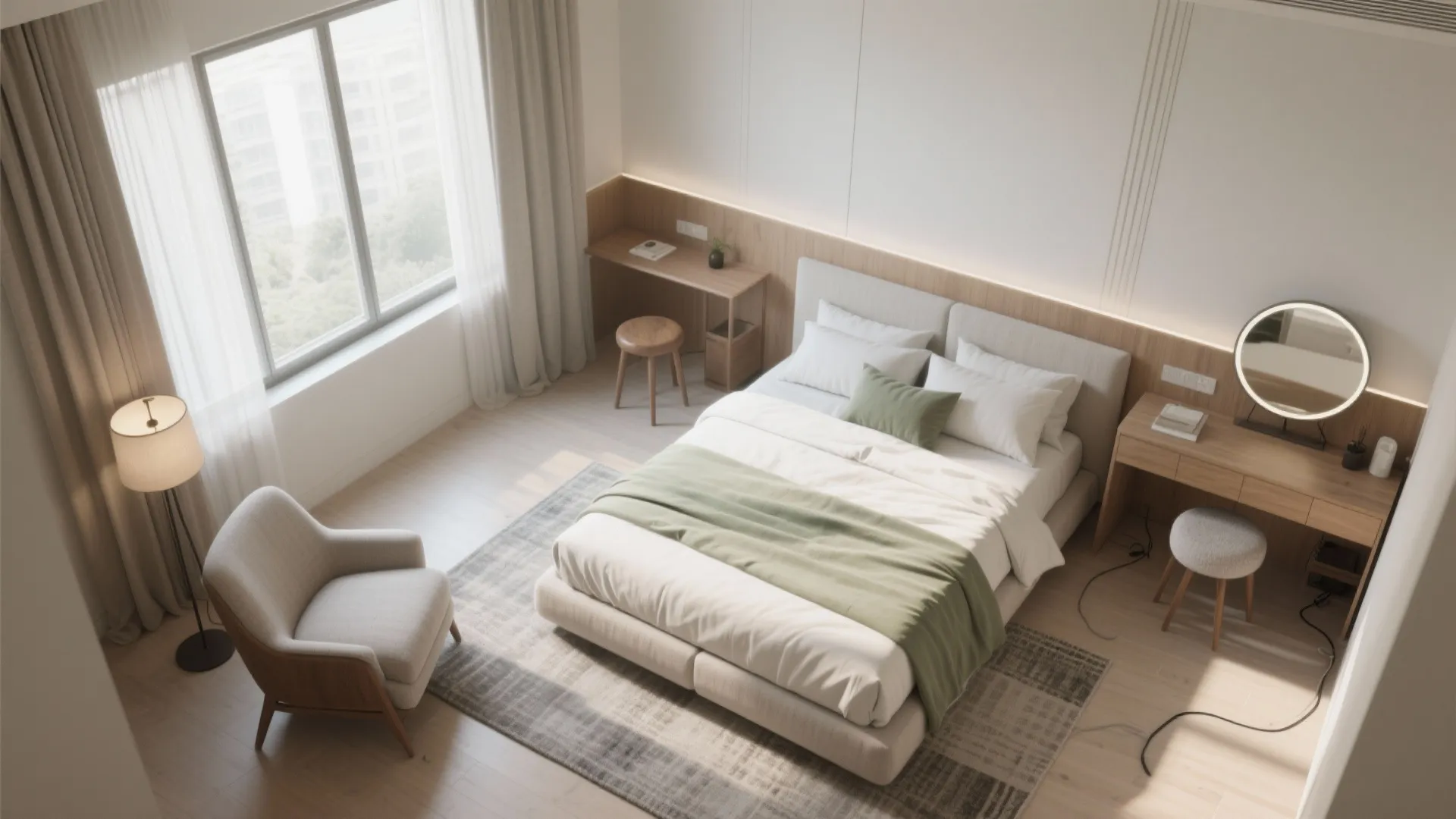 Smart Zoning: Sleep, Lounge, and Vanity—Without Clutter