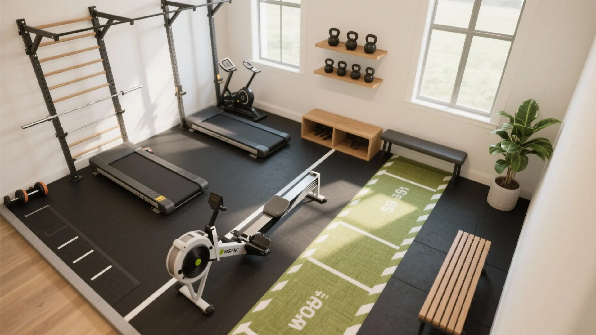 Flexible Zoning for a Small Sports Room