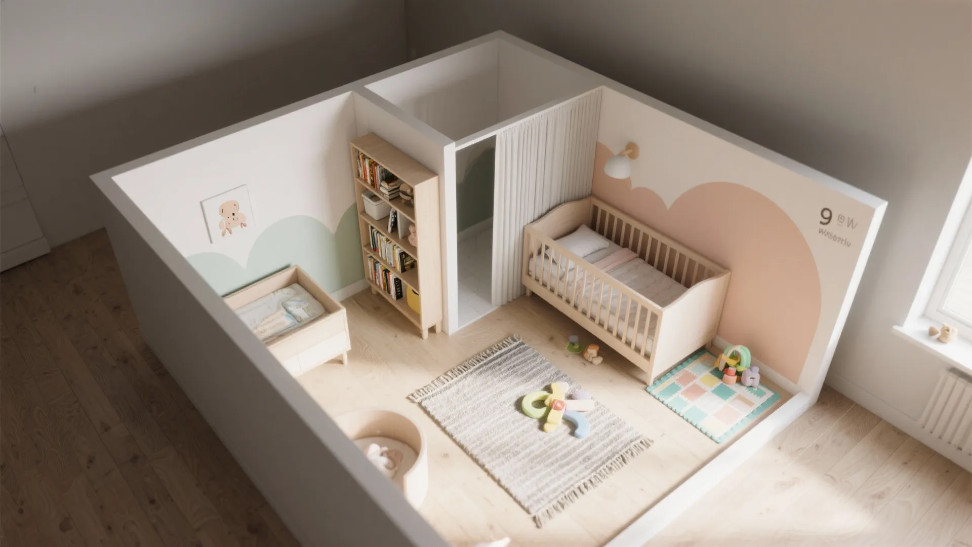 3. Zoning by Function: Tiny rooms feel larger when organized