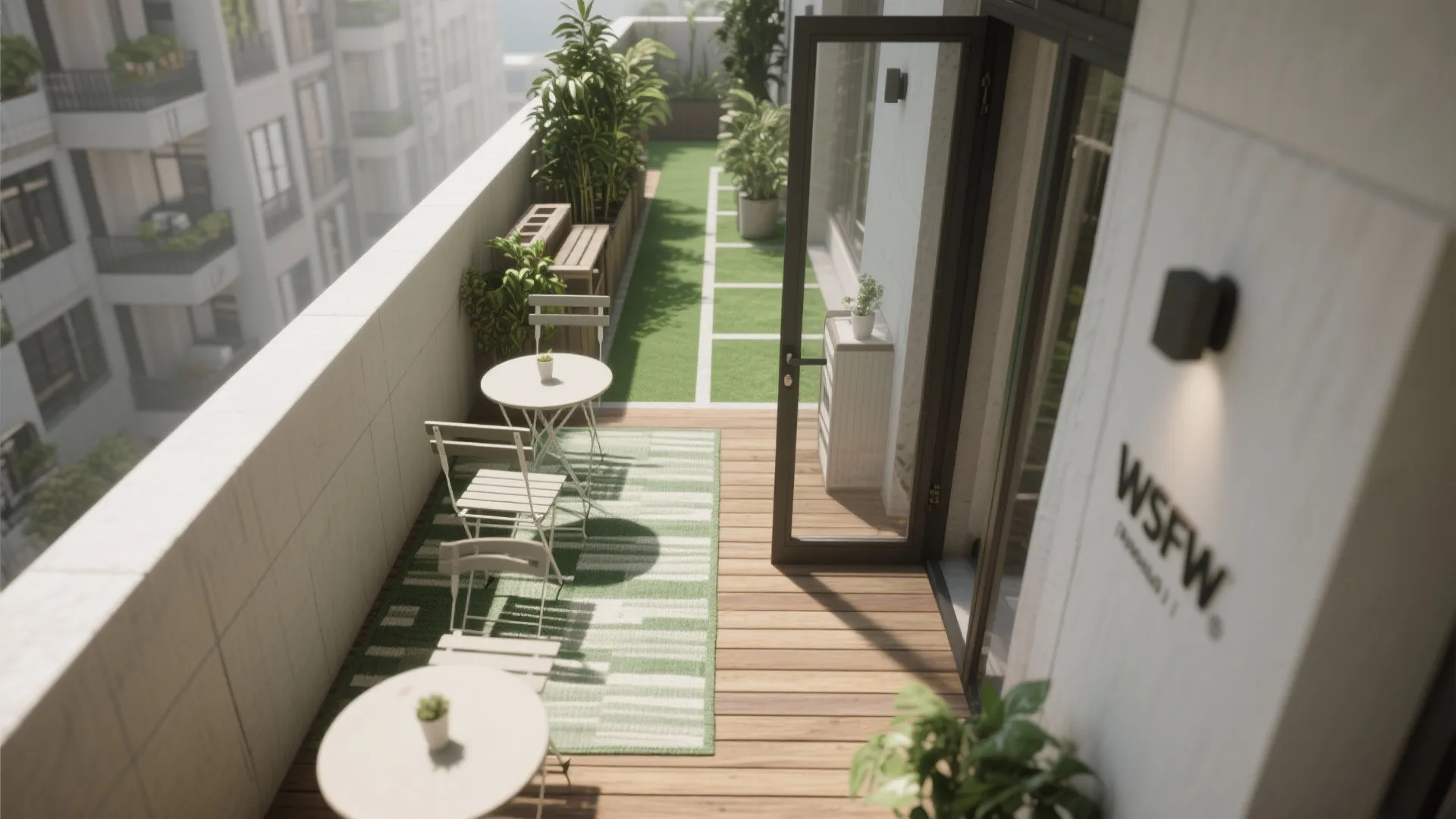 Smart zoning in tiny balconies