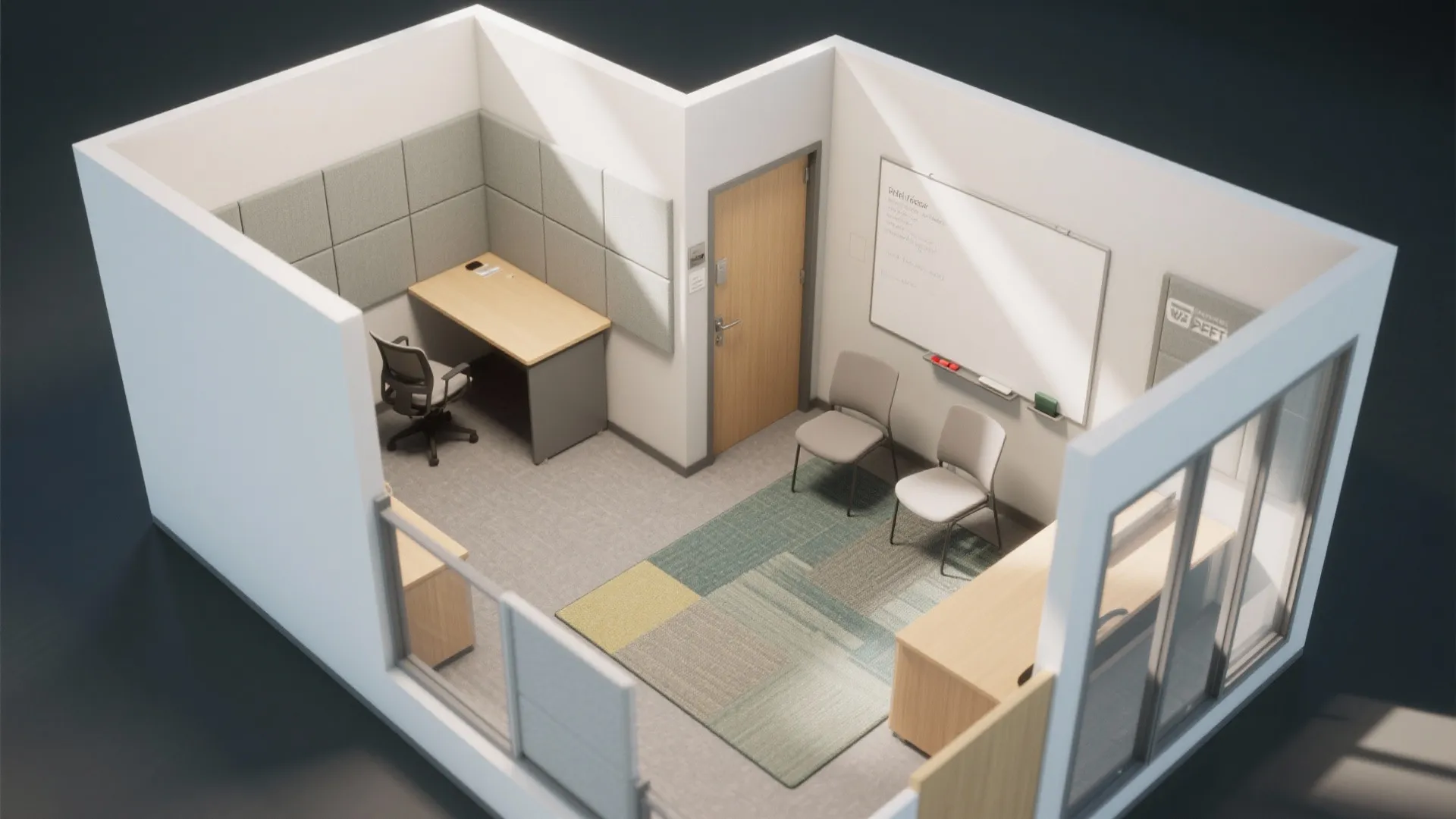 Acoustic Zoning With Mixed-Use Focus Rooms