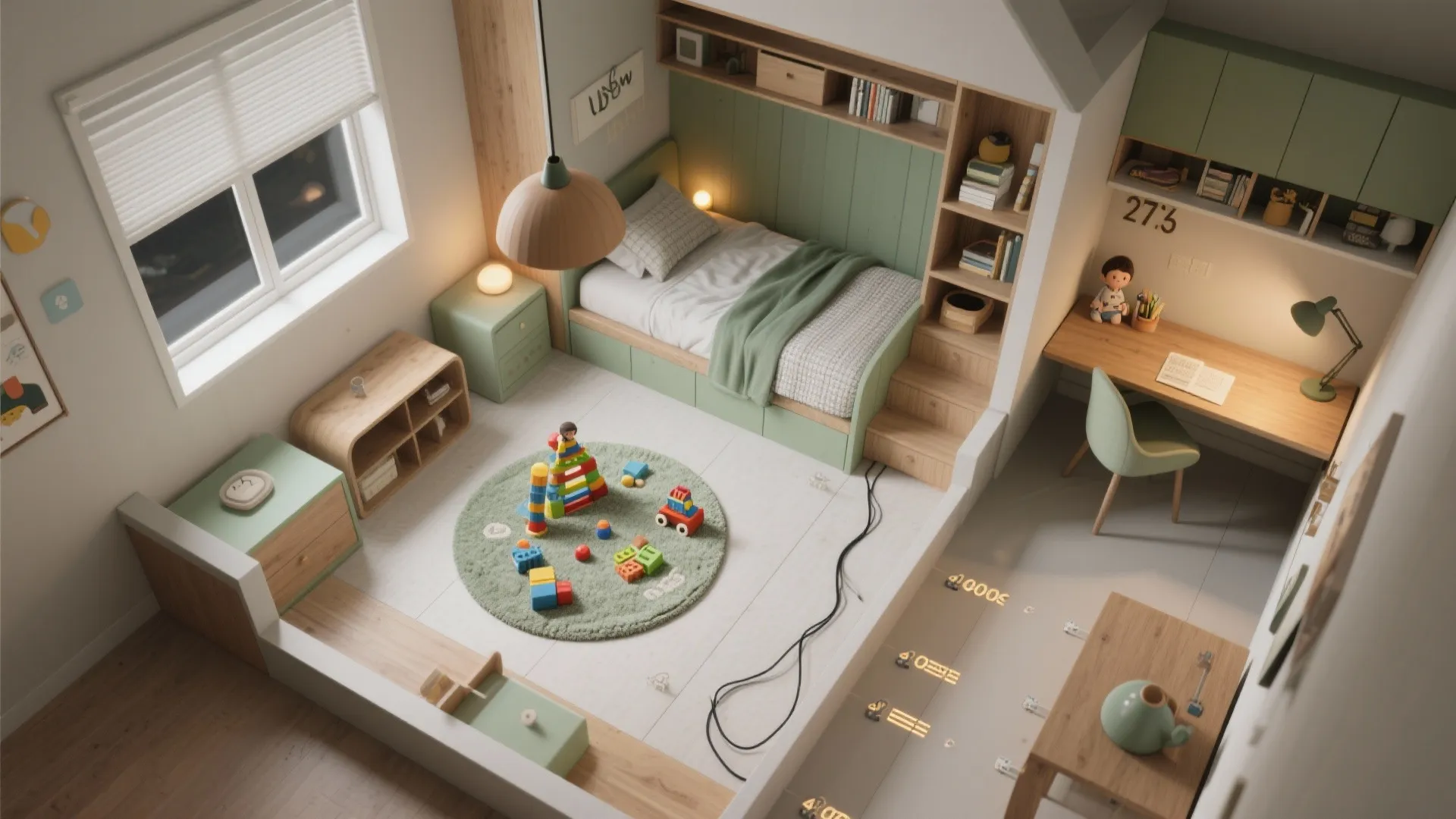 Smart Zoning with Light, Rugs, and Routines