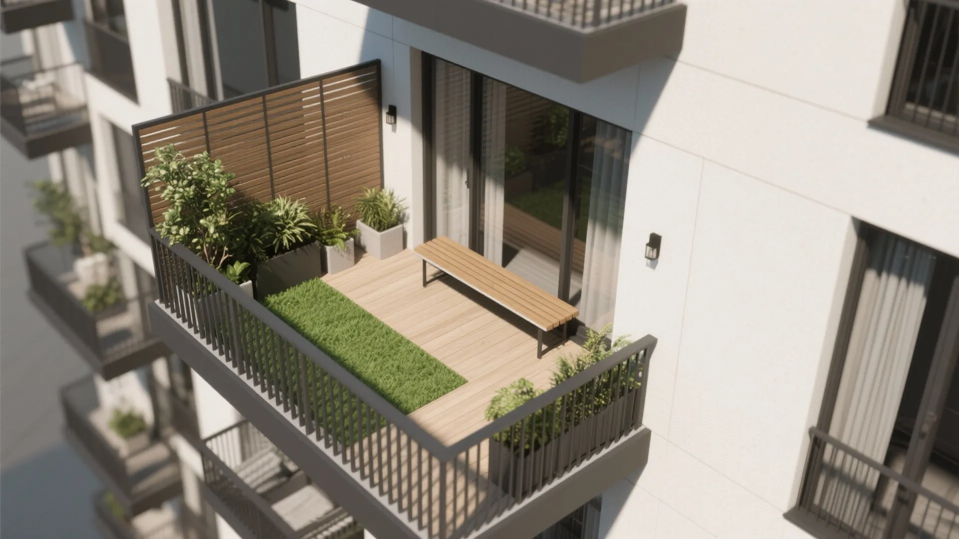 Privacy and Micro-Zoning With Screens and Planters