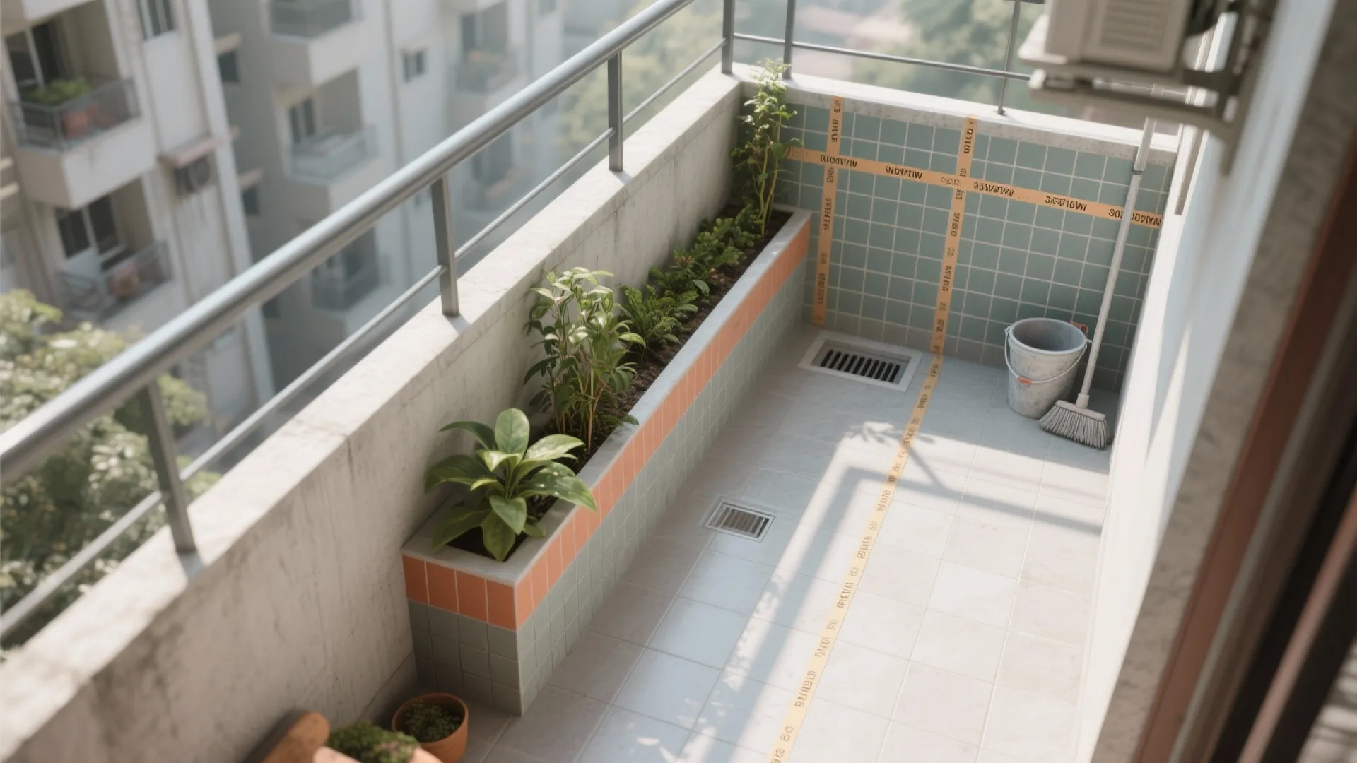 Layout-first zoning for tiny Indian balconies