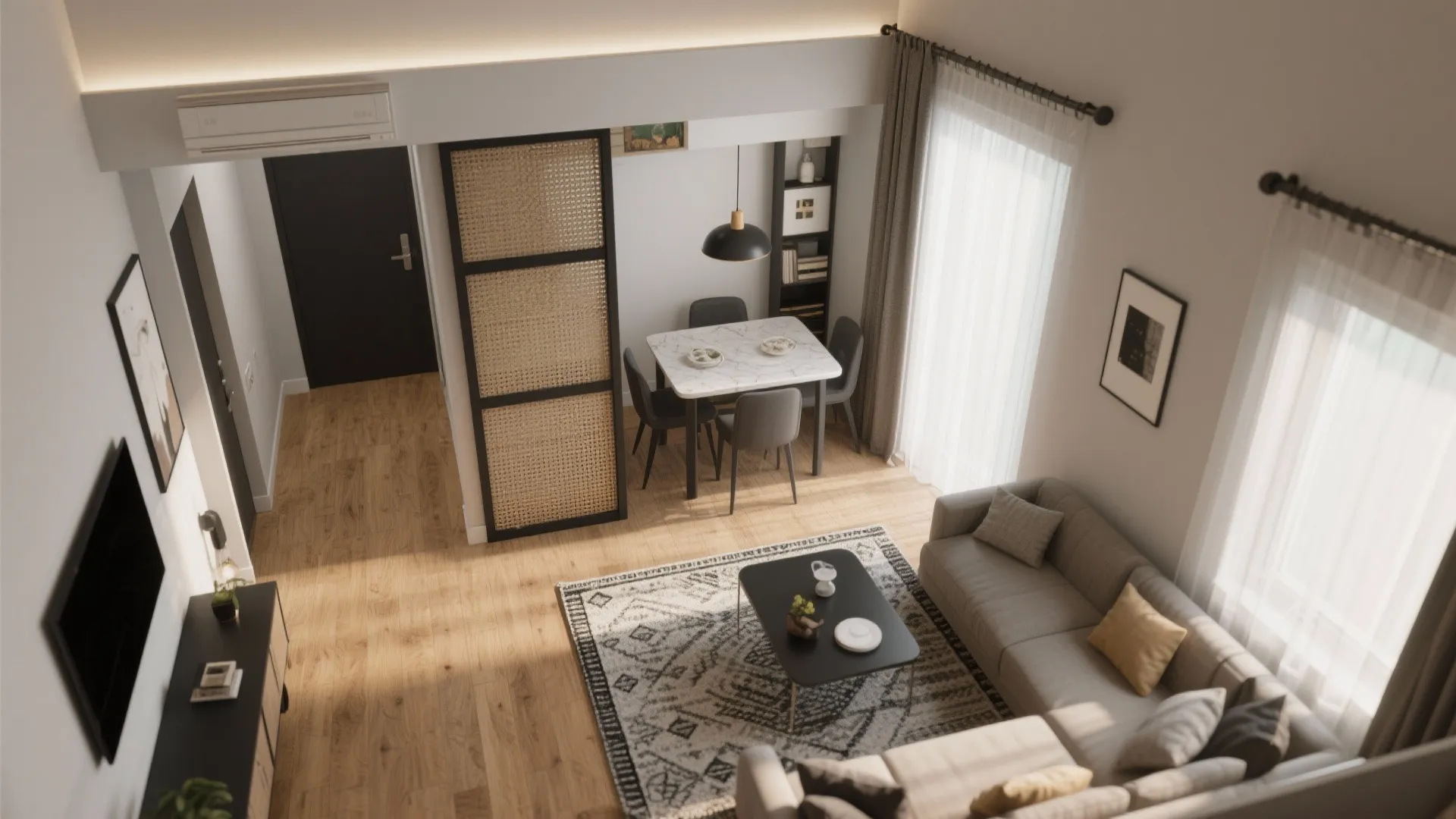 Flexible Open-Plan Zoning