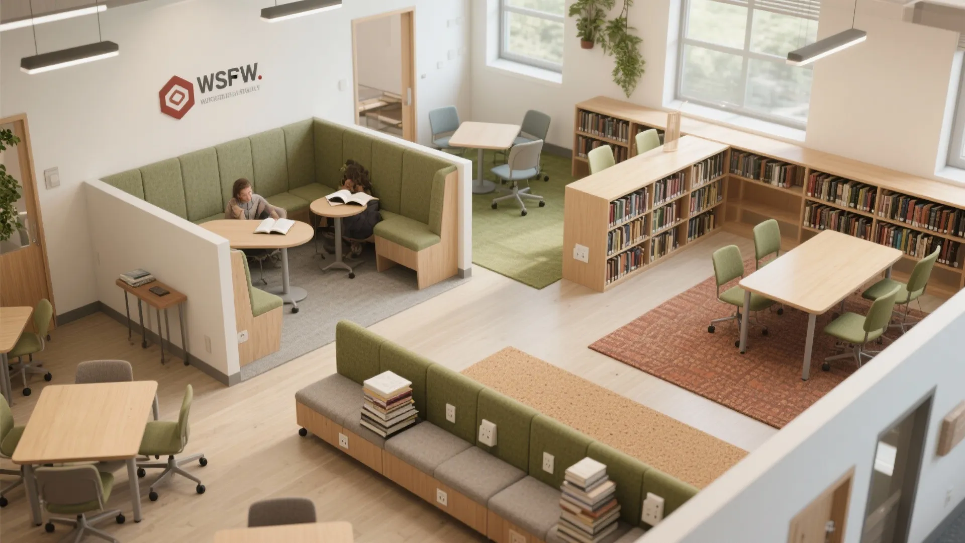 Zoned study room planning for focus and collaboration