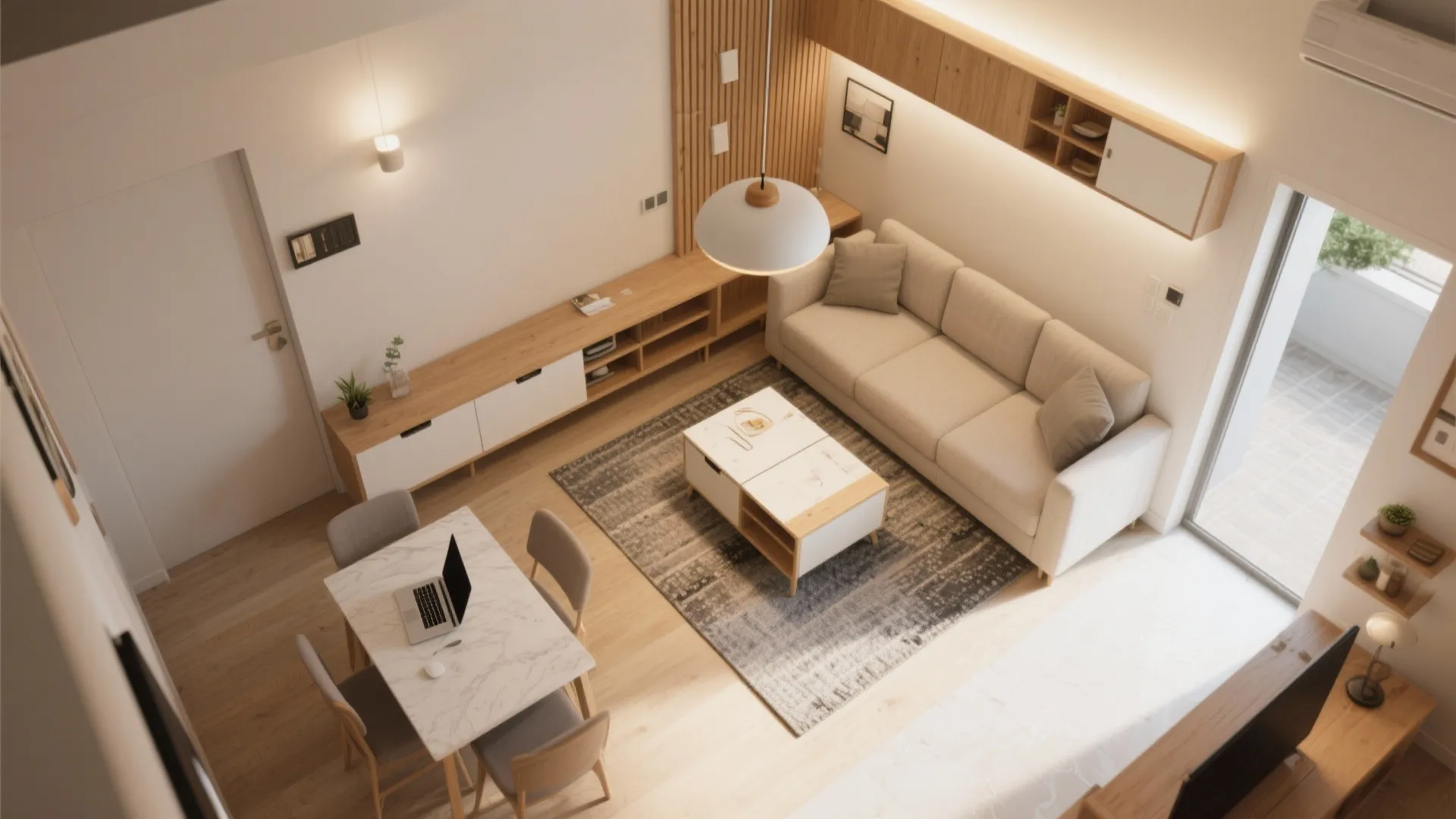 Smart multi-use furniture and zoning
