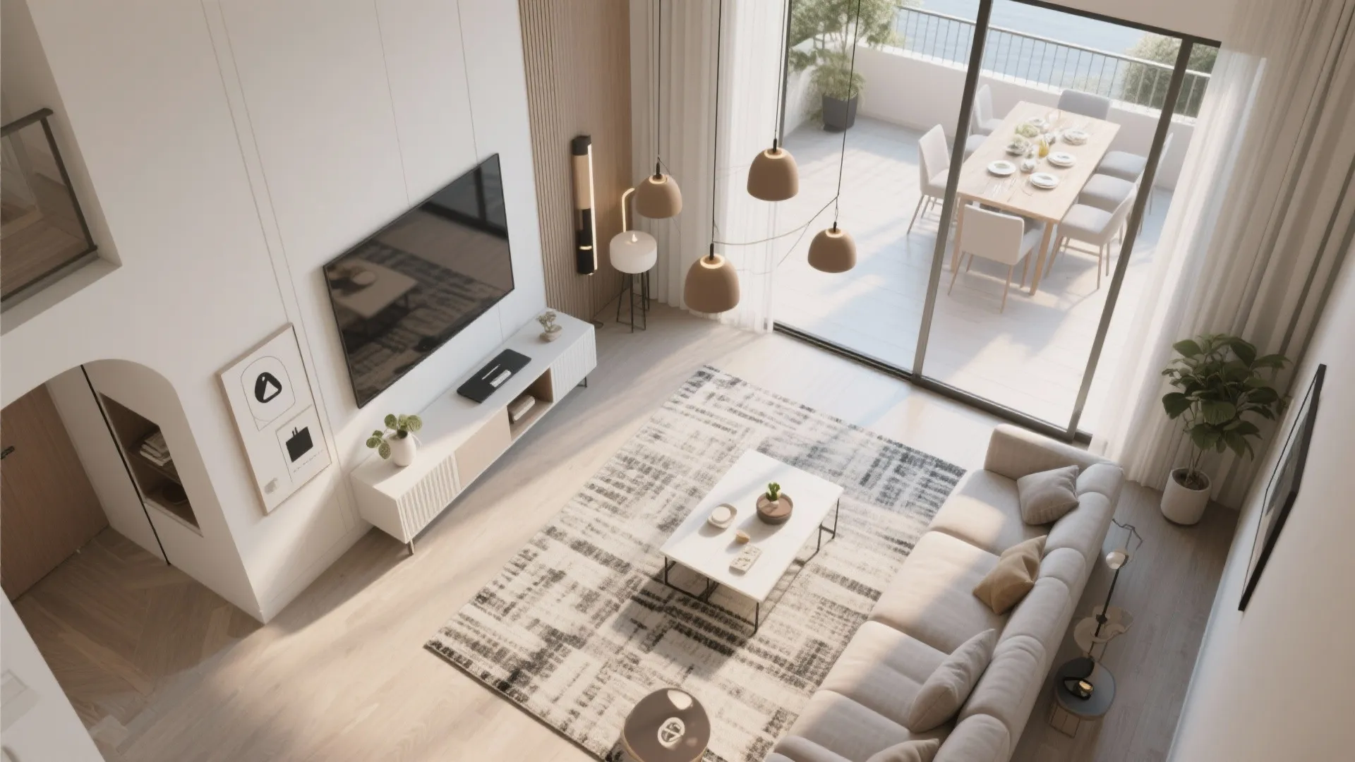 Flexible Living-Dining with Smart Zoning