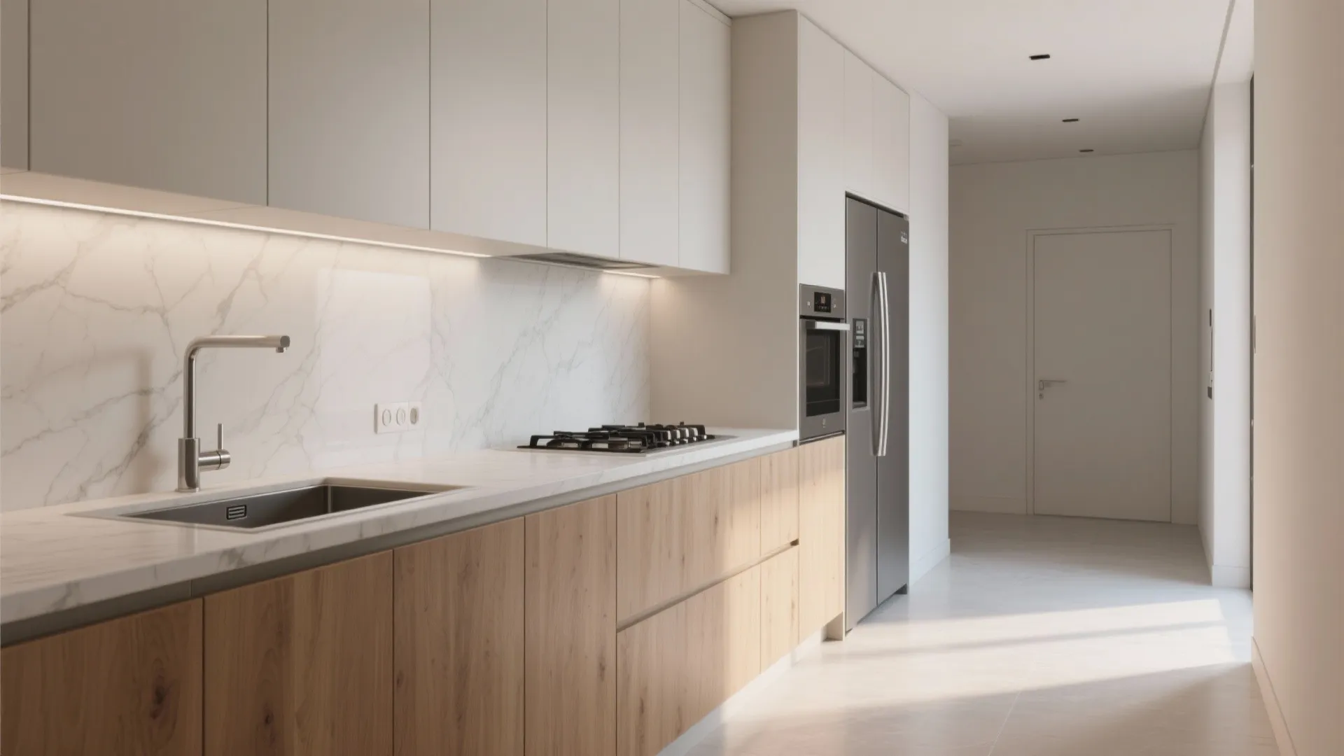 Smart Zoning on a Single Wall: Sink, Prep, Cook, Store