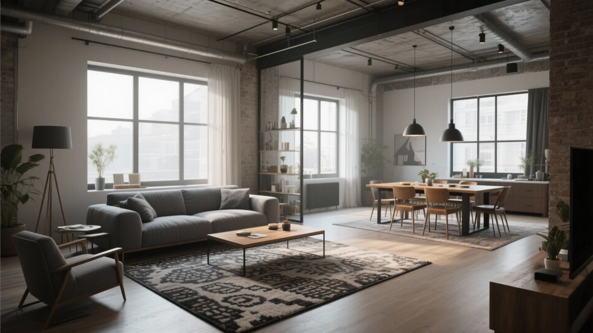 2. Zoning with Area Rugs