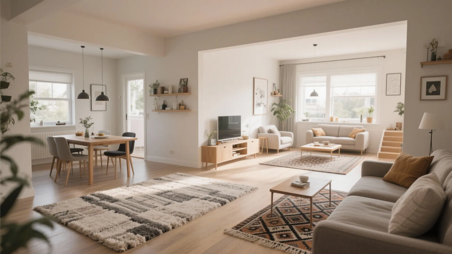 8. Defined Zones with Rugs