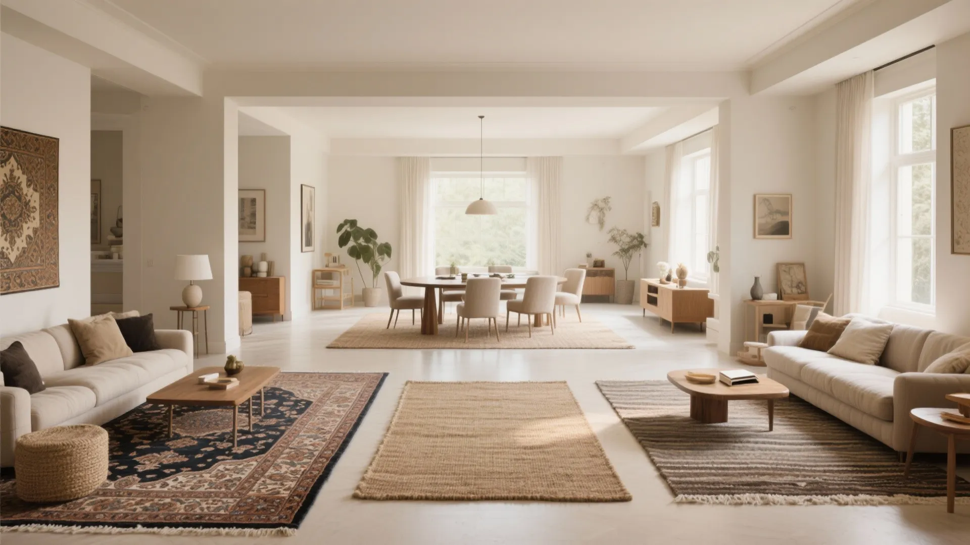 Generous Zoning with Area Rugs