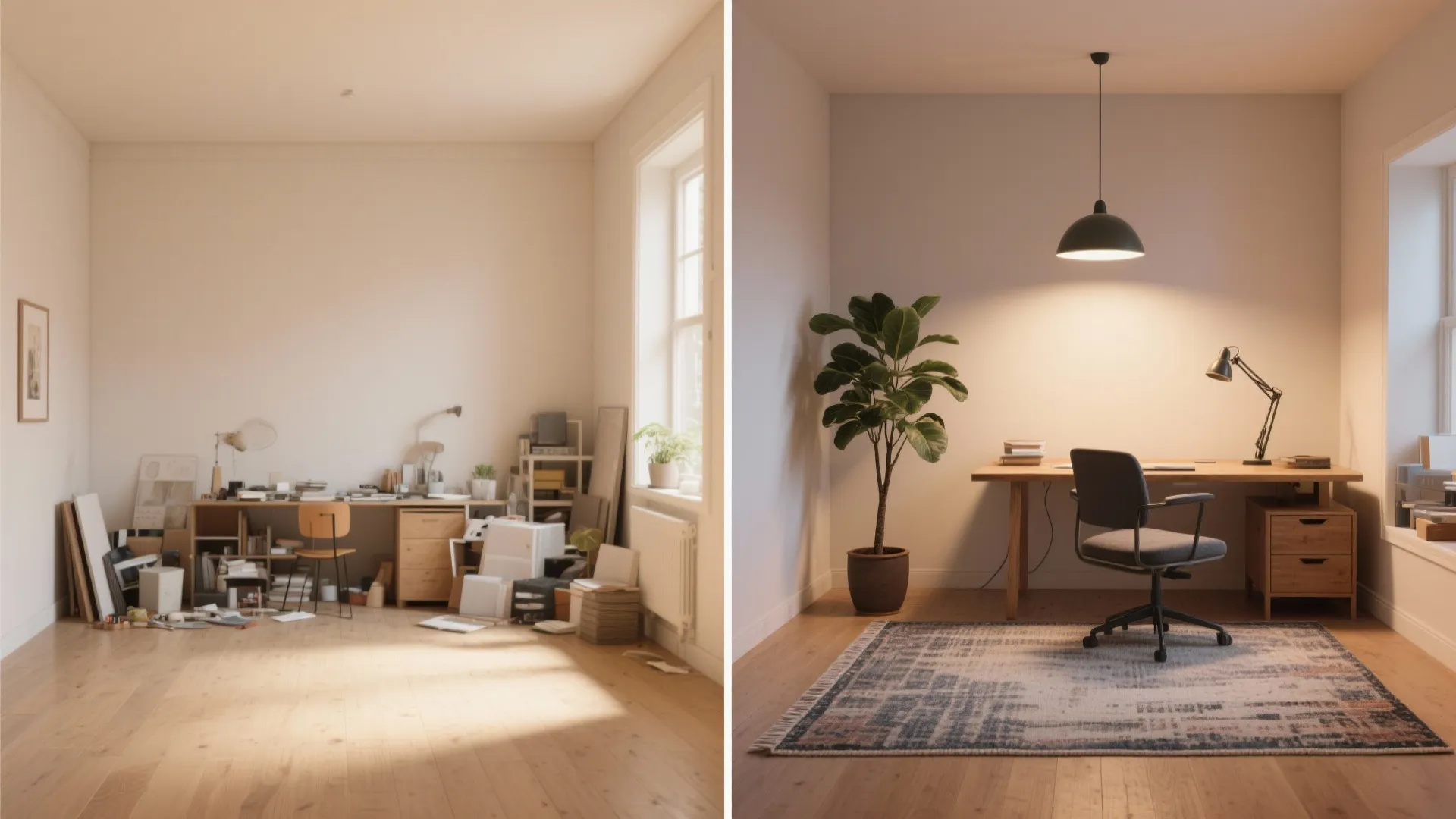 5. Zoning with Rugs, Lighting, and Plants