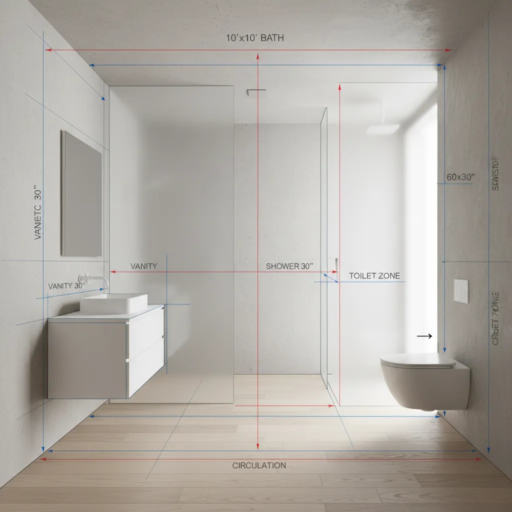 Professional Standards for a 10x10 Bathroom Layout