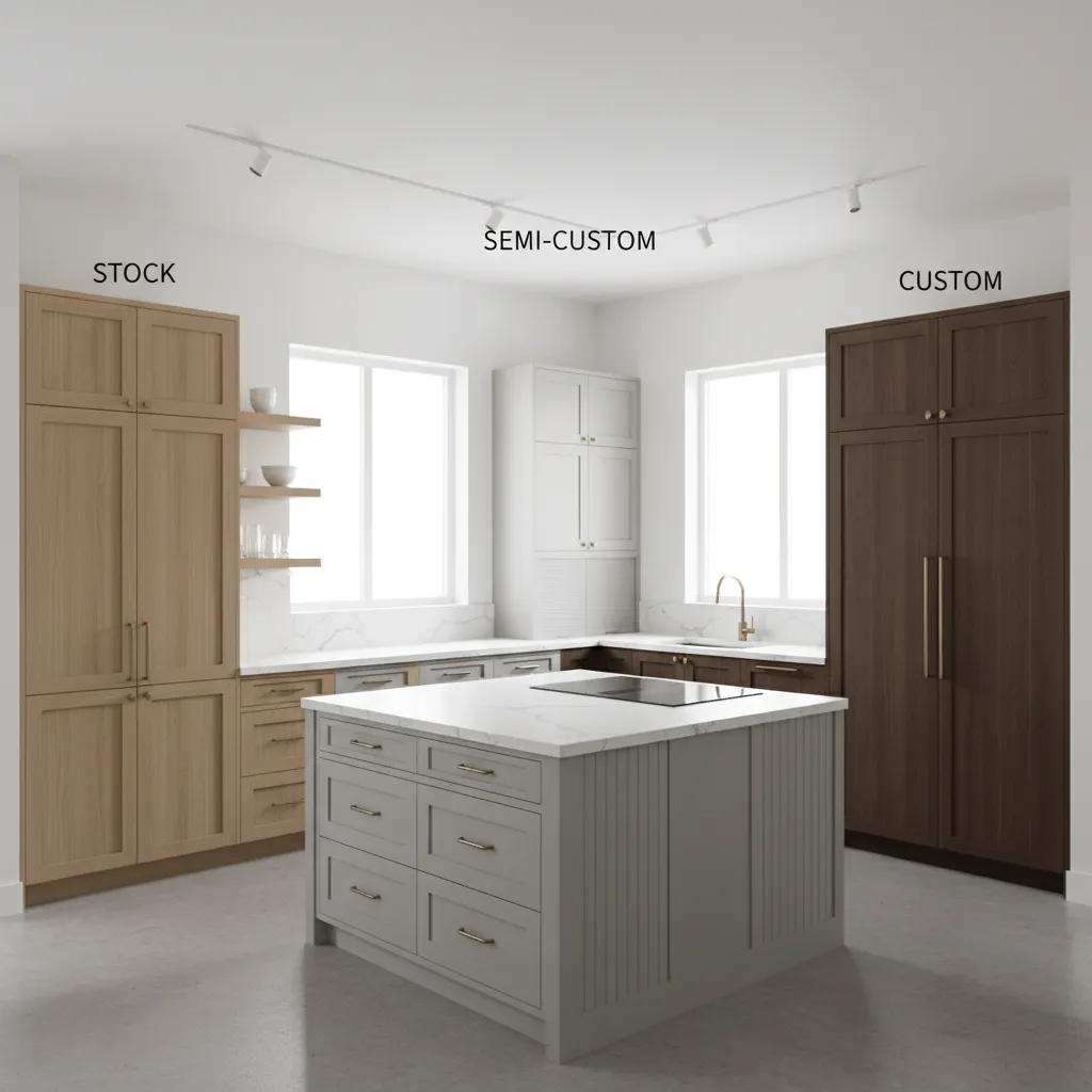 10x10 Kitchen Cabinet Cost Comparison: Stock vs Semi-Custom vs Custom