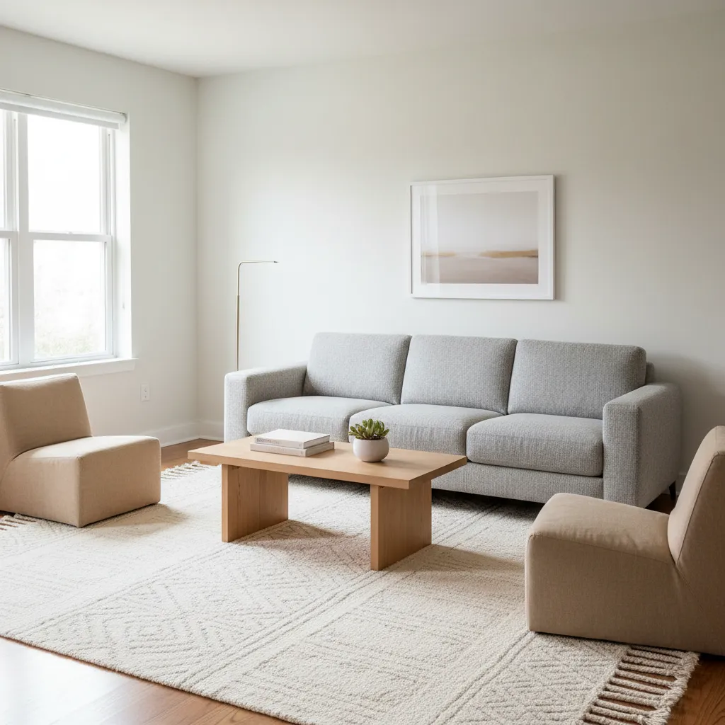 Common Rug Placement Mistakes in a 10x10 Room: A designer’s practical guide to fixing rug placement mistakes that make small square rooms feel awkward, cramped, or visually unbalanced.