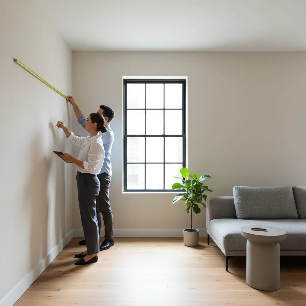 measuring walls of a 10x10 room before installing wallpaper