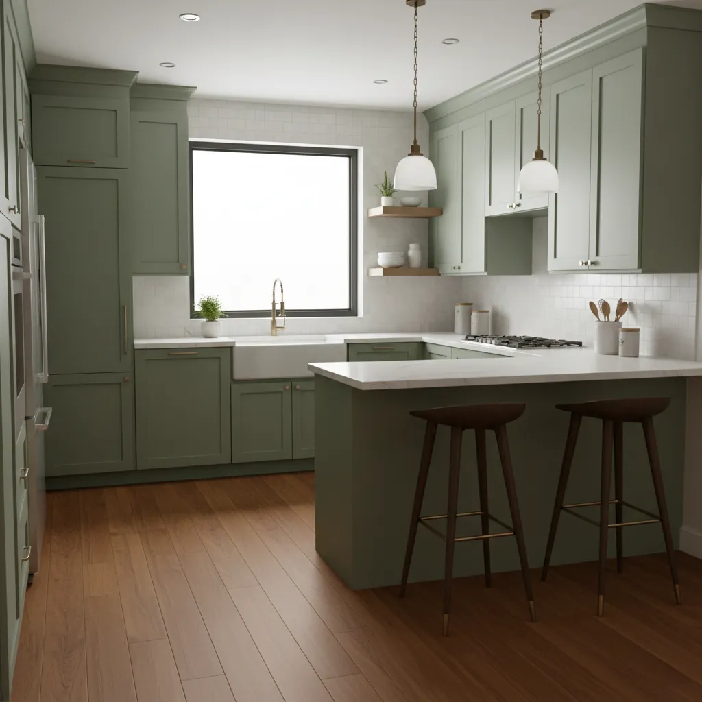 small 11 x 11 kitchen with peninsula layout for extra storage and seating
