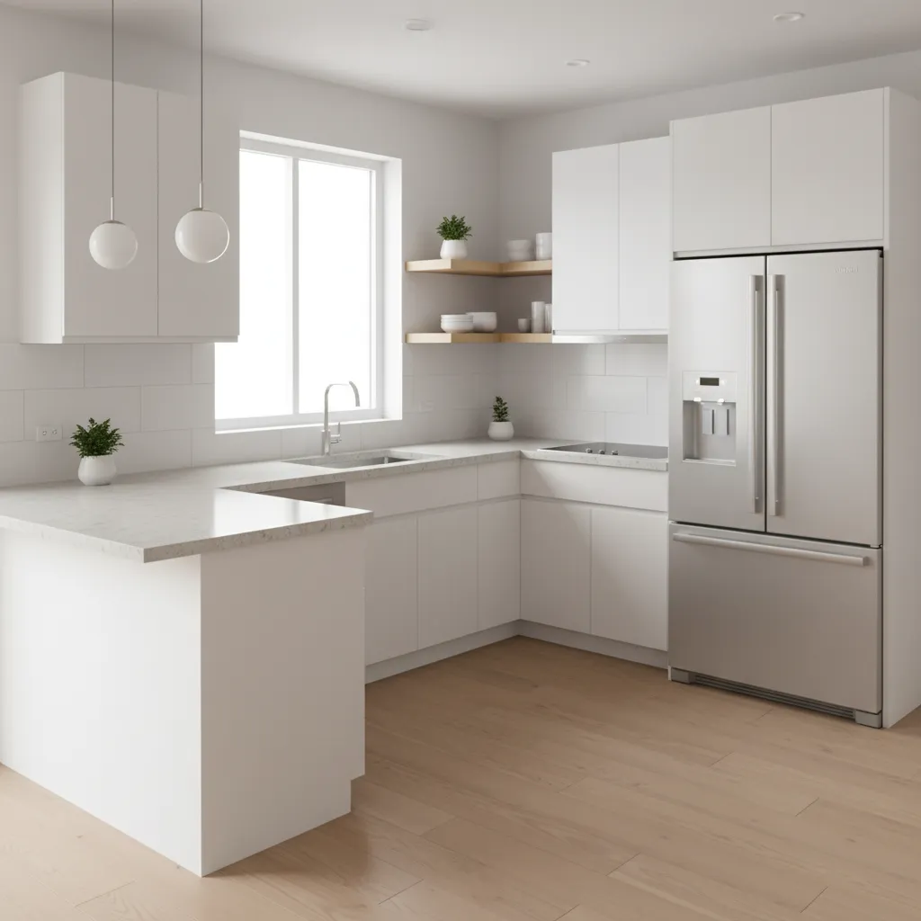 well organized 12x12 kitchen layout with efficient cabinet placement