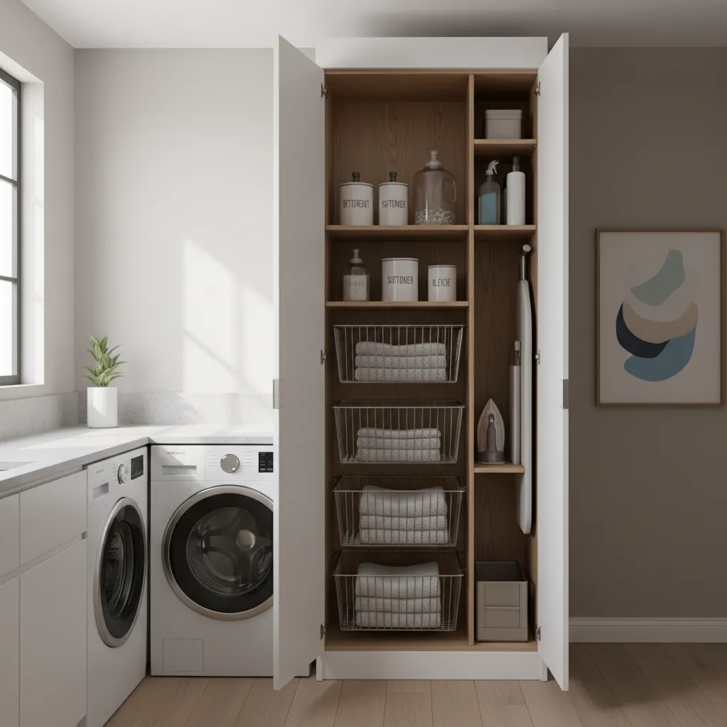 How to Maximize Storage Inside a 14-Inch Laundry Room Cabinet
